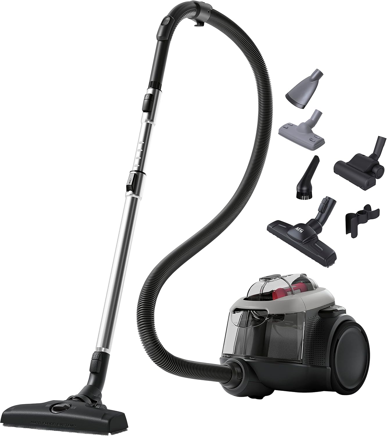 AEG 6000 Bagless Vacuum Cleaner AL61A4UG, Lightweight and Compact suitable for Animal Pet Hair, Dust, Hard Floor and Carpet, Urban Grey.