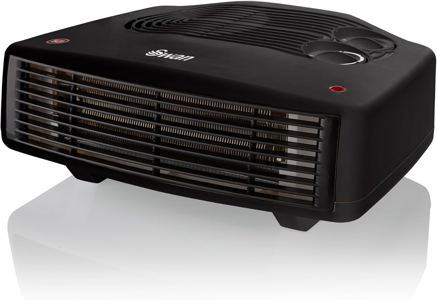 Swan SH27030N Horizontal Fan Heater with 2 Heat Settings, Adjustable Thermostat, 3000W, Black.