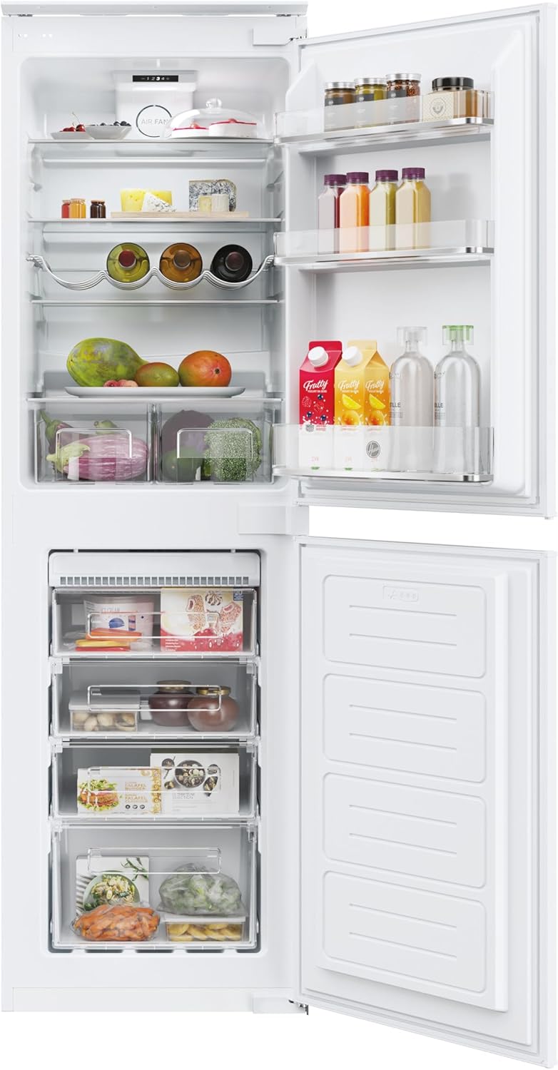 Hoover HOB50S518EK Integrated Static Fridge Freezer 233L Total Capacity, 50:50 split, White, E Rated.