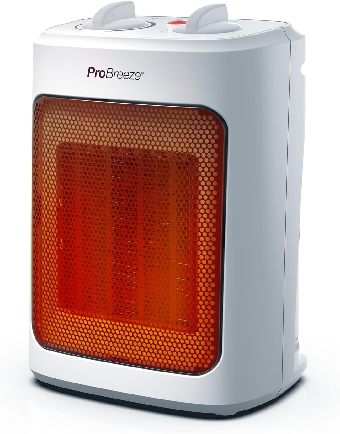 Pro Breeze 2000W Mini Ceramic Fan Heater - 3 Heat Settings & Fan Only Mode with Built-in Overheat and Tip Over Protection, Electric Heater for Home, Office and Bedroom.