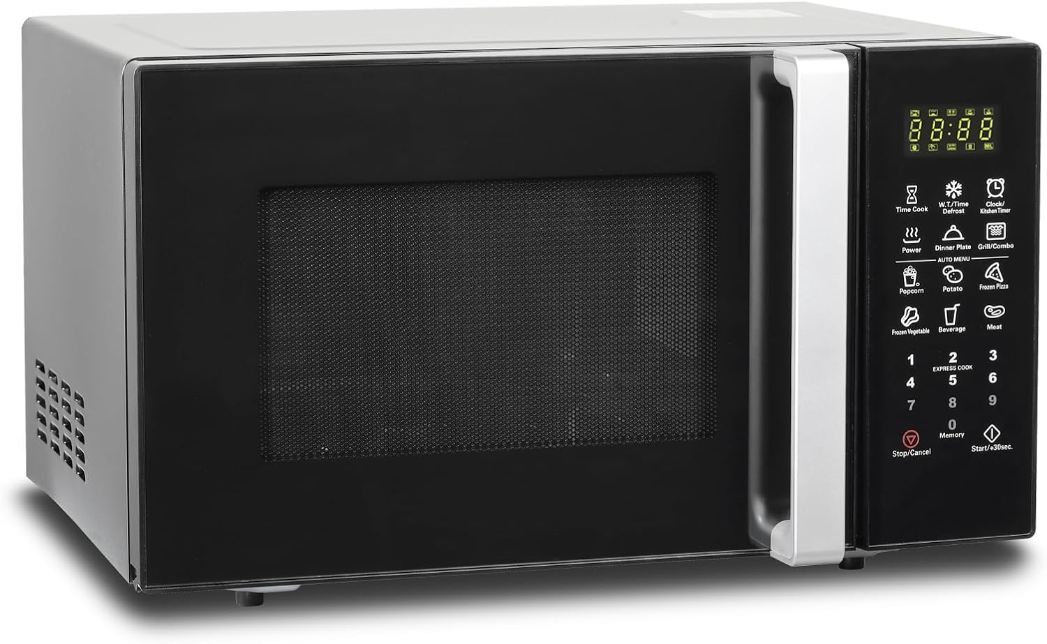 Techomey 900W Combination Microwave Oven and Grill, Combination Microwave Grill with 9 Auto Menus, Countertop Microwave Oven Combination, 11 Power Levels, Easy Clean, 25L.