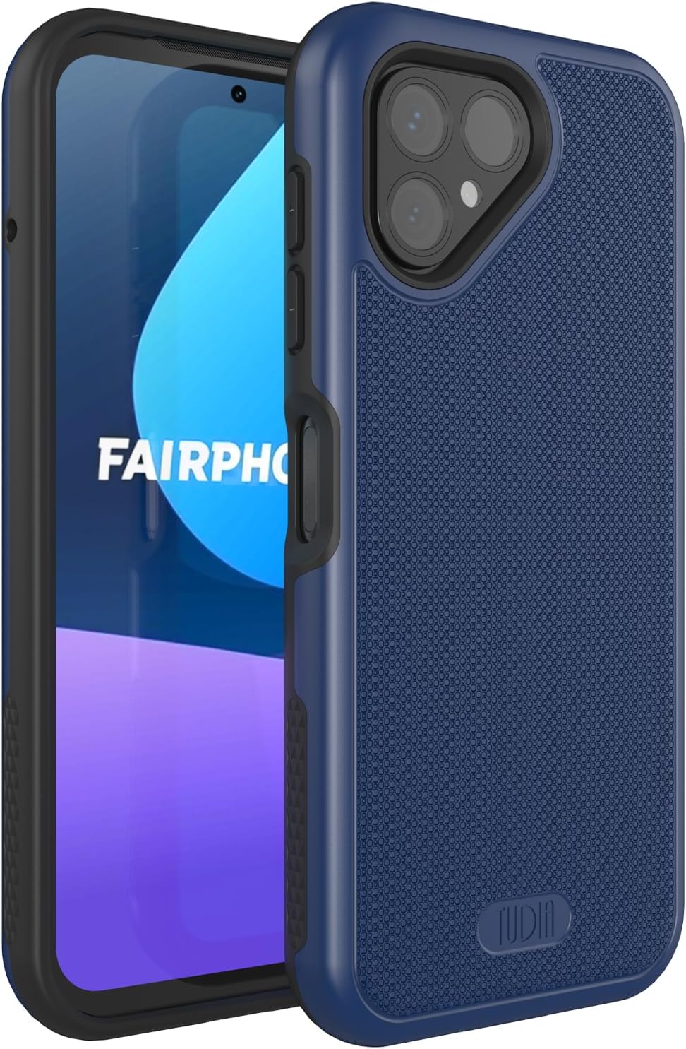 TUDIA DualShield Grip Designed for Fairphone 5 Case (2023), [MergeGrip] Military Grade Dual Layer Shockproof Slim Tough Heavy Duty Protective Phone Case Cover (Bay Blue)