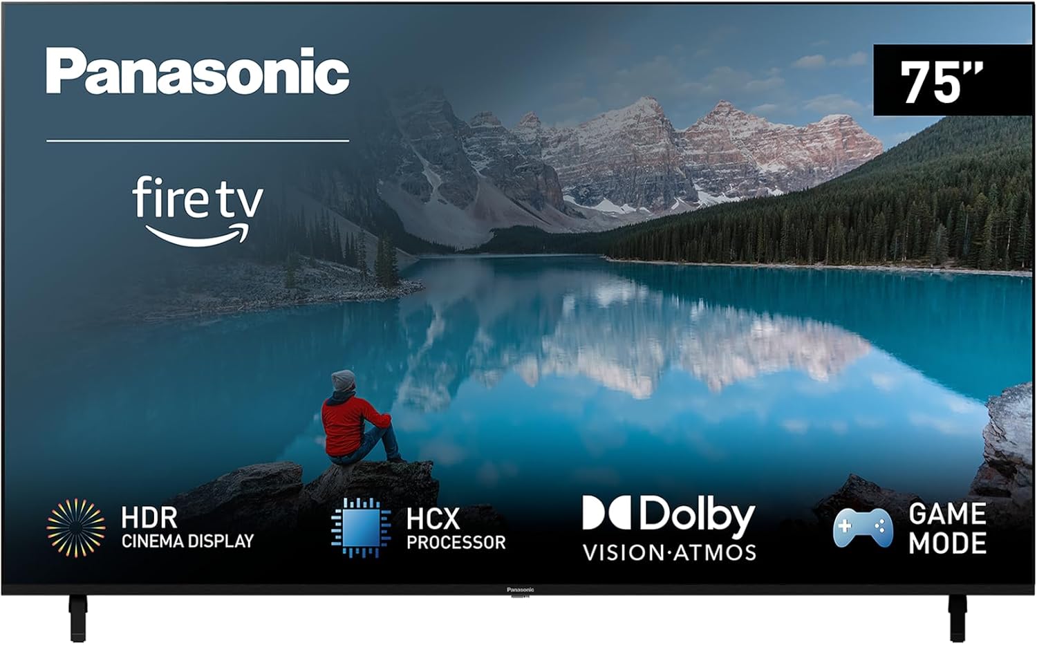 Panasonic TX-43MX800B, 43 Inch 4K Ultra HD LED Smart 2023 TV, High Dynamic Range (HDR), Dolby Atmos & Dolby Vision, Fire TV, Prime Video, Alexa, Netflix, Black