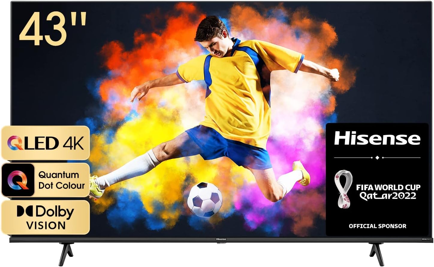 Hisense 43E7HQ Smart TV QLED 4K UHD 2022, 43 pulgadas, Tecnologias Quantum Dot, Dolby Vision, HDMI 2.1.