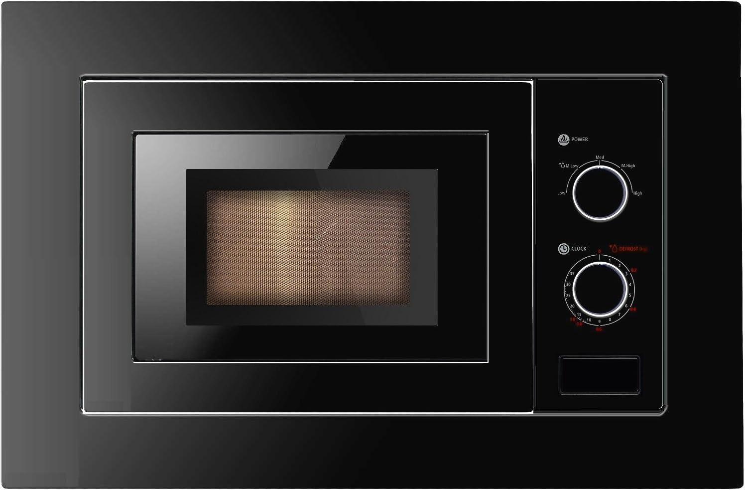 Cookology IM17LBK Built-in Microwave in Black | Integrated Frame Trim Kit.