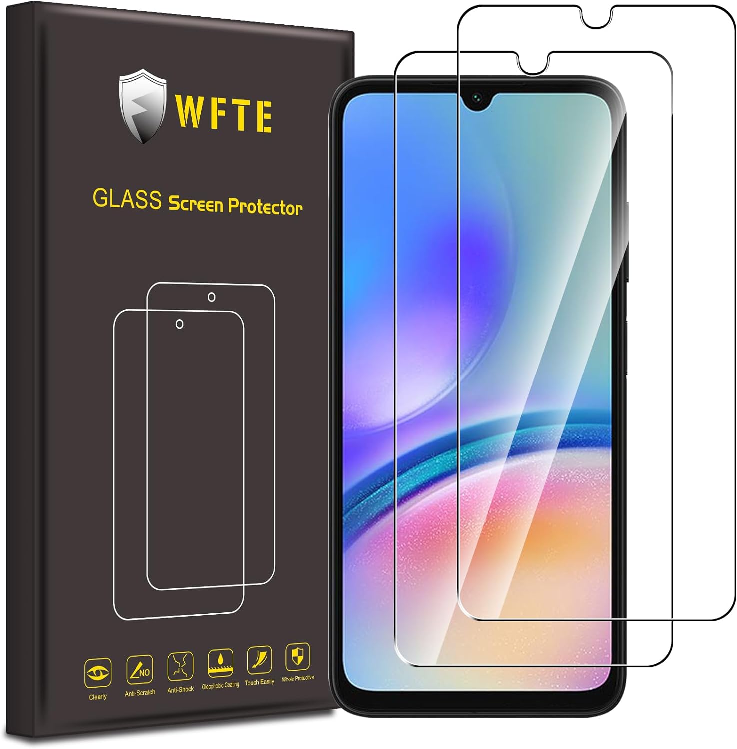 WFTE [2-Pack Screen Protector for Google Pixel 9/Google Pixel 9 Pro,Anti-Scratch,High Transparency,Anti-fingerprint,Bubble-Free,Premium Tempered Glass Screen Protector For Google Pixel 9/Pixel 9 Pro.