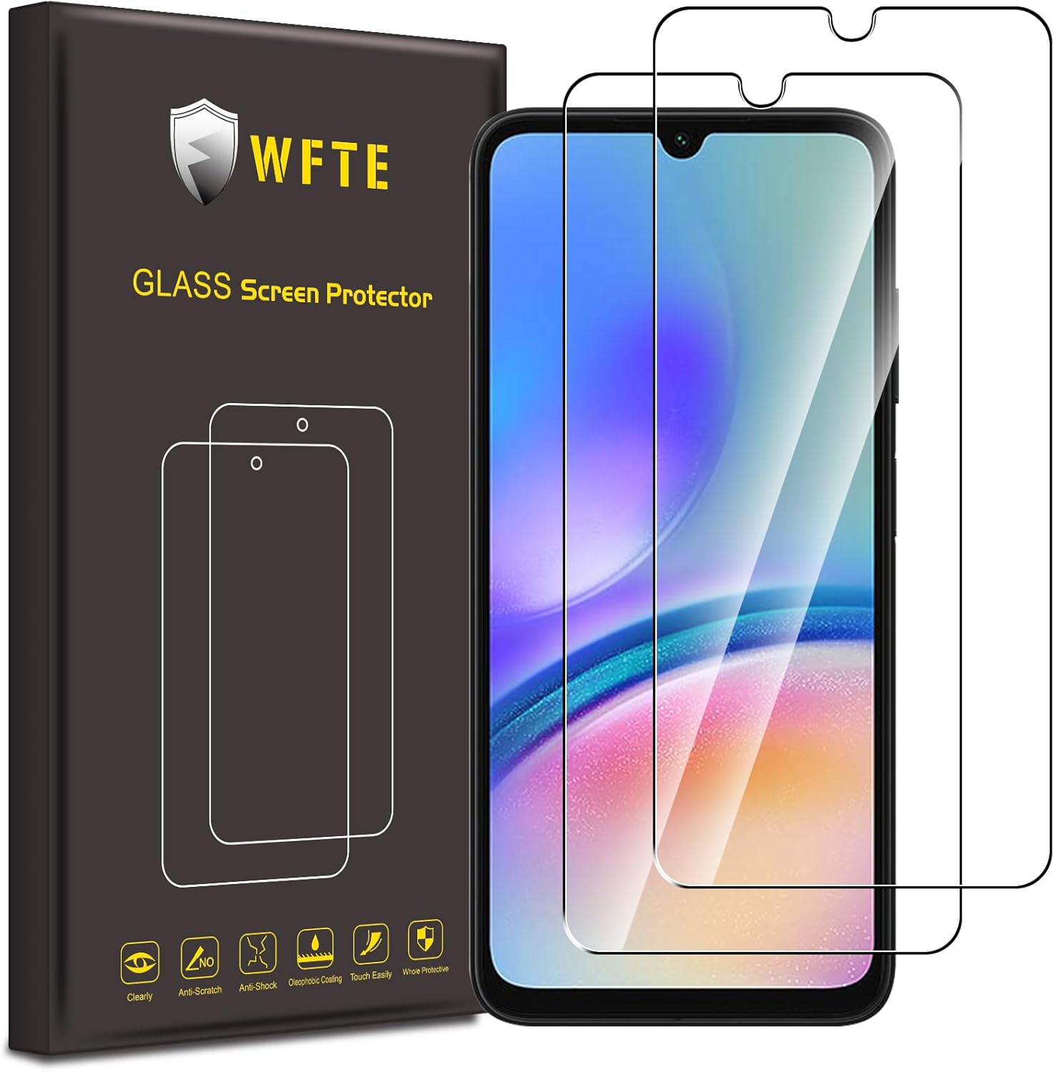 WFTE [2-Pack Screen Protector for Google Pixel 9/Google Pixel 9 Pro,Anti-Scratch,High Transparency,Anti-fingerprint,Bubble-Free,Premium Tempered Glass Screen Protector For Google Pixel 9/Pixel 9 Pro.