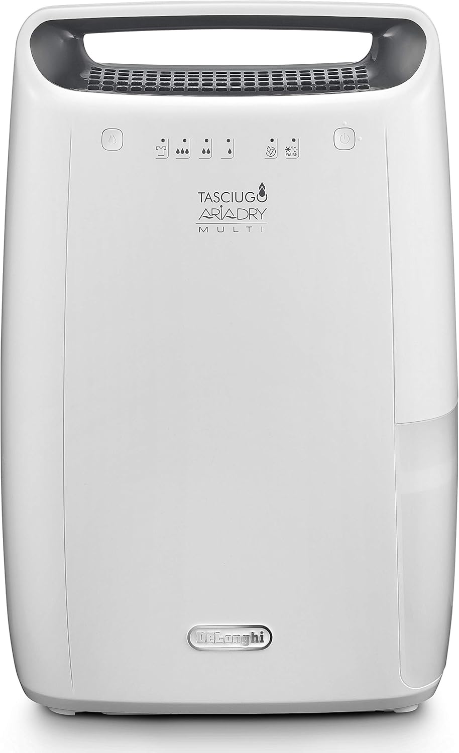 De'Longhi Tasciugo Ariadry Dehumidifier Dex212Sf, Portable Dehumidifier With 3-Action Filtration System, Dry Function, 12L/Day Moisture Absorption, R290, Removable Tank, White.