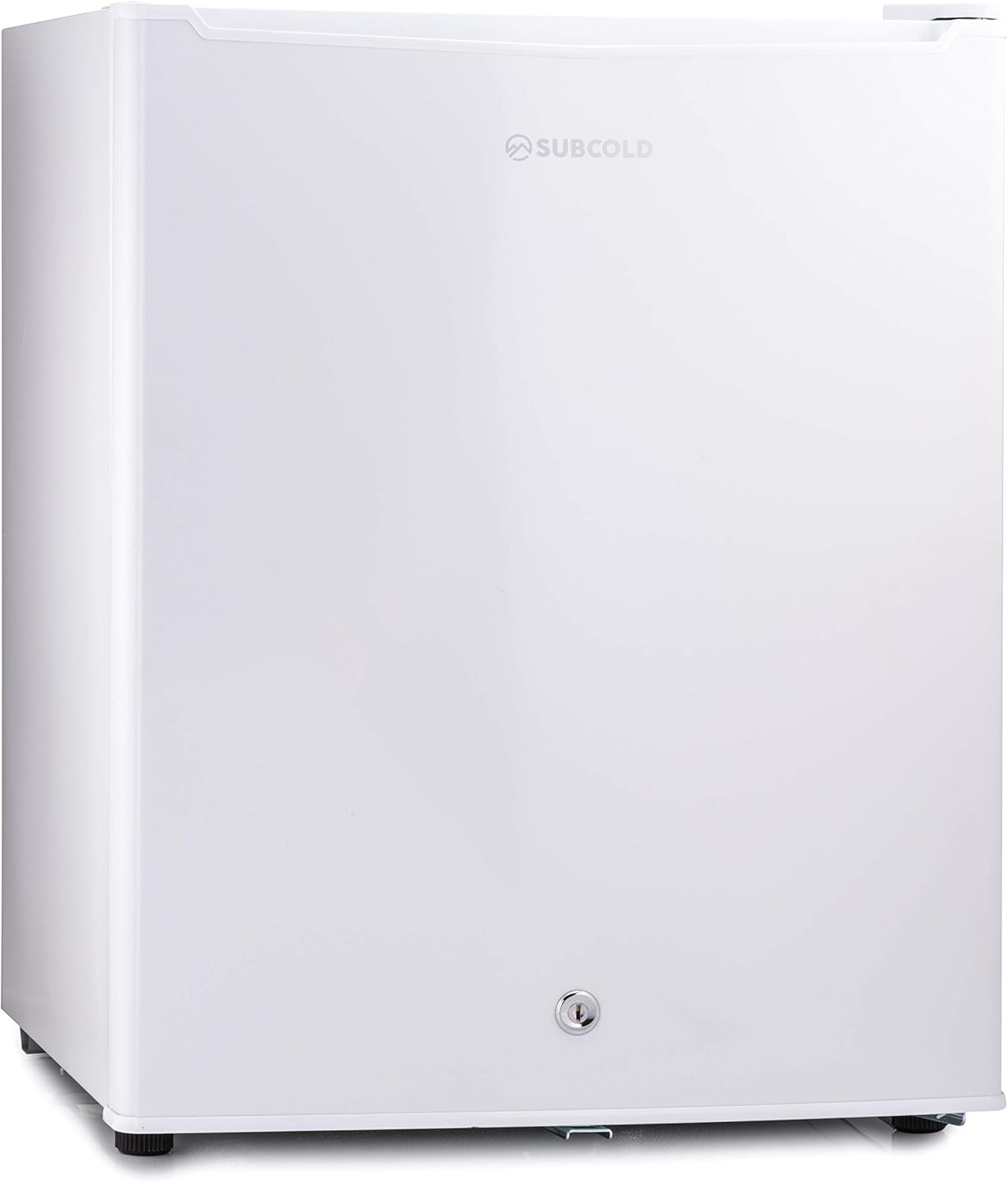 Subcold Eco100 LED Under-Counter White Fridge | Freestanding Refrigerator | Solid Door with Chiller Box | LED Light + Lock & Key | Energy Efficient (100L, White).