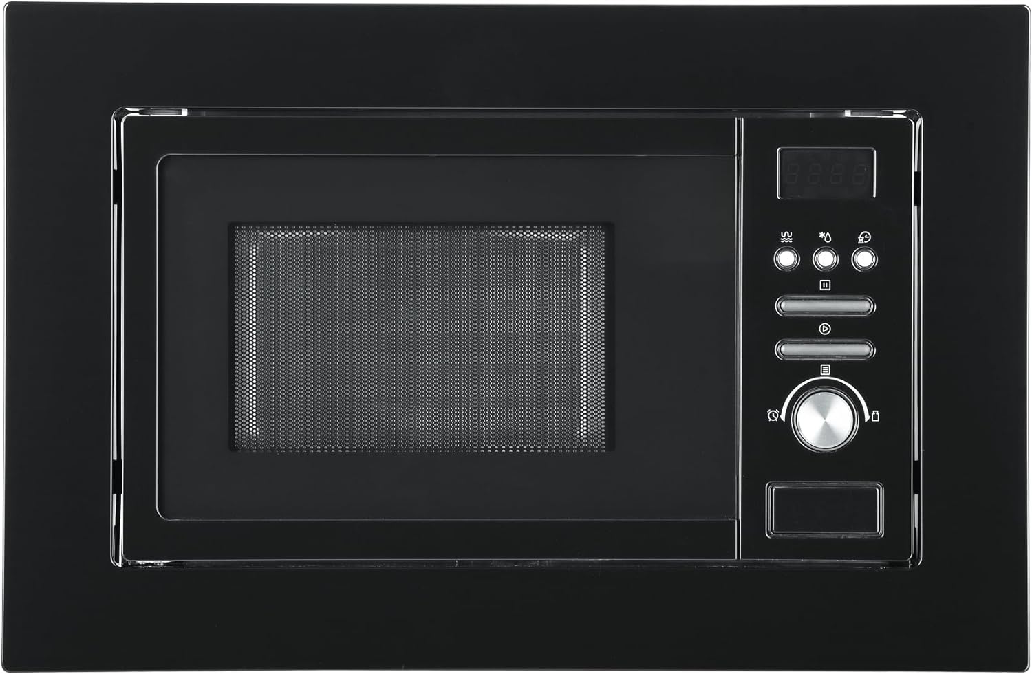 Techomey Integrated Microwave Oven 20L, Built-in Microwave 800W and Grill 1000W, Integrated Microwave with 8 Auto Menus, Combination Microwave Oven and Grill, Child Lock, Easy Clean.