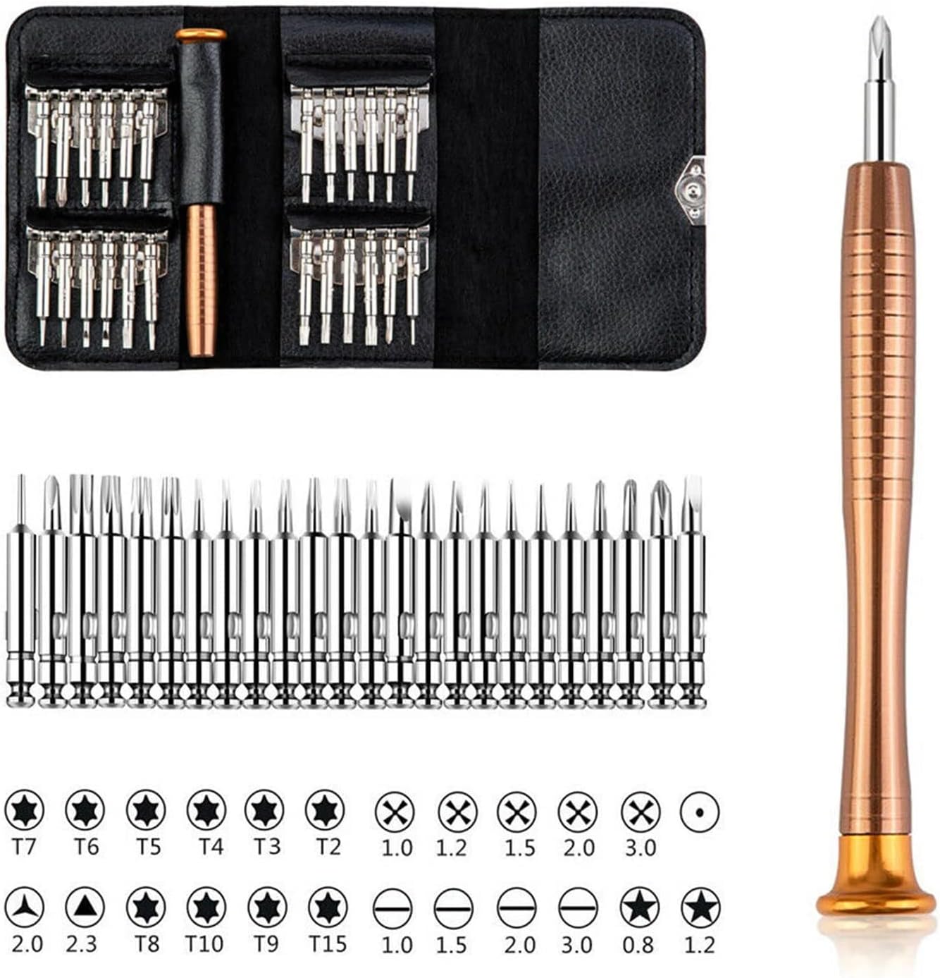 DJI Repair Screwdrivers Tool Set for DJI Mavic 2/2S Phantom 3 4/4 Pro Mavic 2/3 Mini 2/SE/Mini 3 /Mini 3 Pro Spark Avata Drone and Other Electronics Devices Universal Screwdriver 25 in 1.