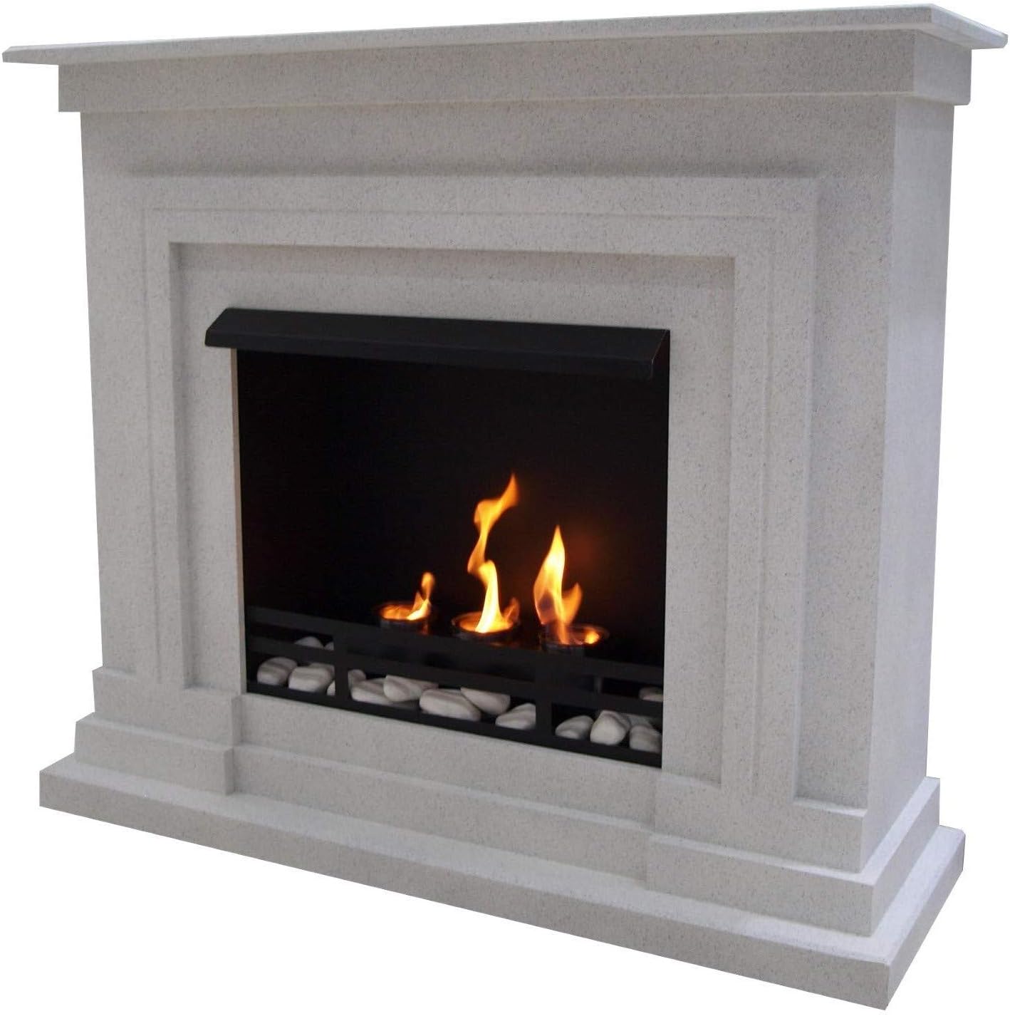 Bio Ethanol Fire Place Firegel Fireplace Model Berlin Premium Royal Granite Grey.