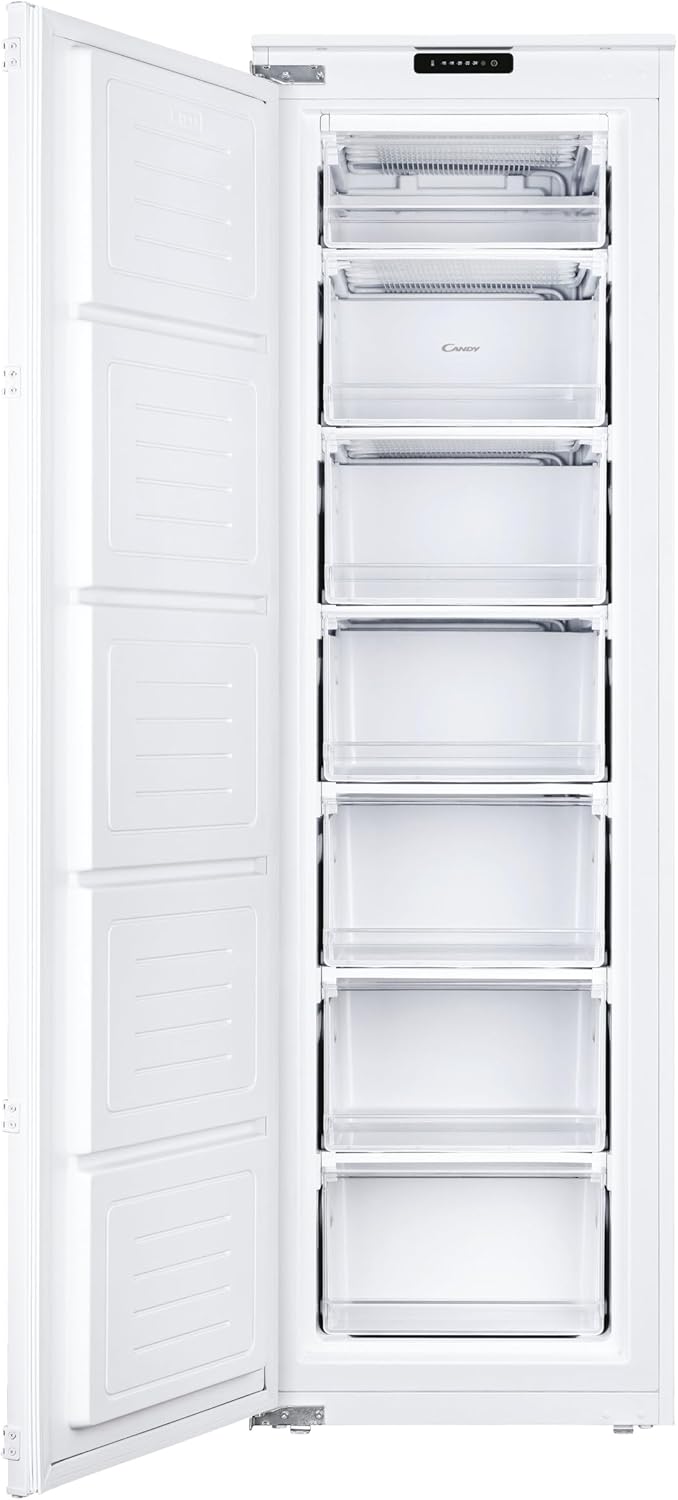 Candy CUS518EWK Integrated Upright Freezer 95L Total Capacity, White, E Rated.