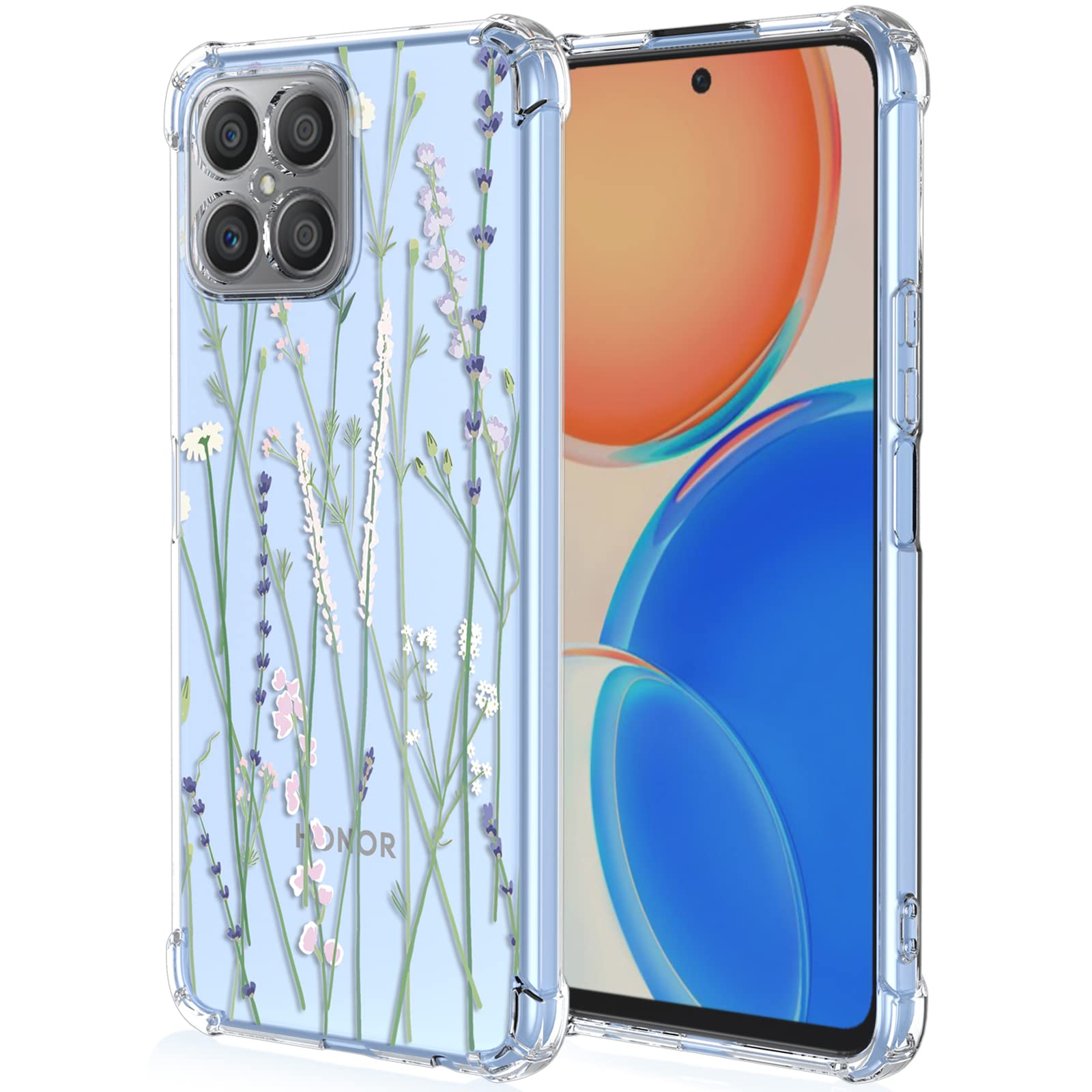 XINYEXIN Case for OPPO A74 5G / OPPO A54 5G, Painting Flower Pattern Clear Case Soft TPU Silicone Case Slim Shockproof Bumper Girl Women Phone Cover - Daisy.