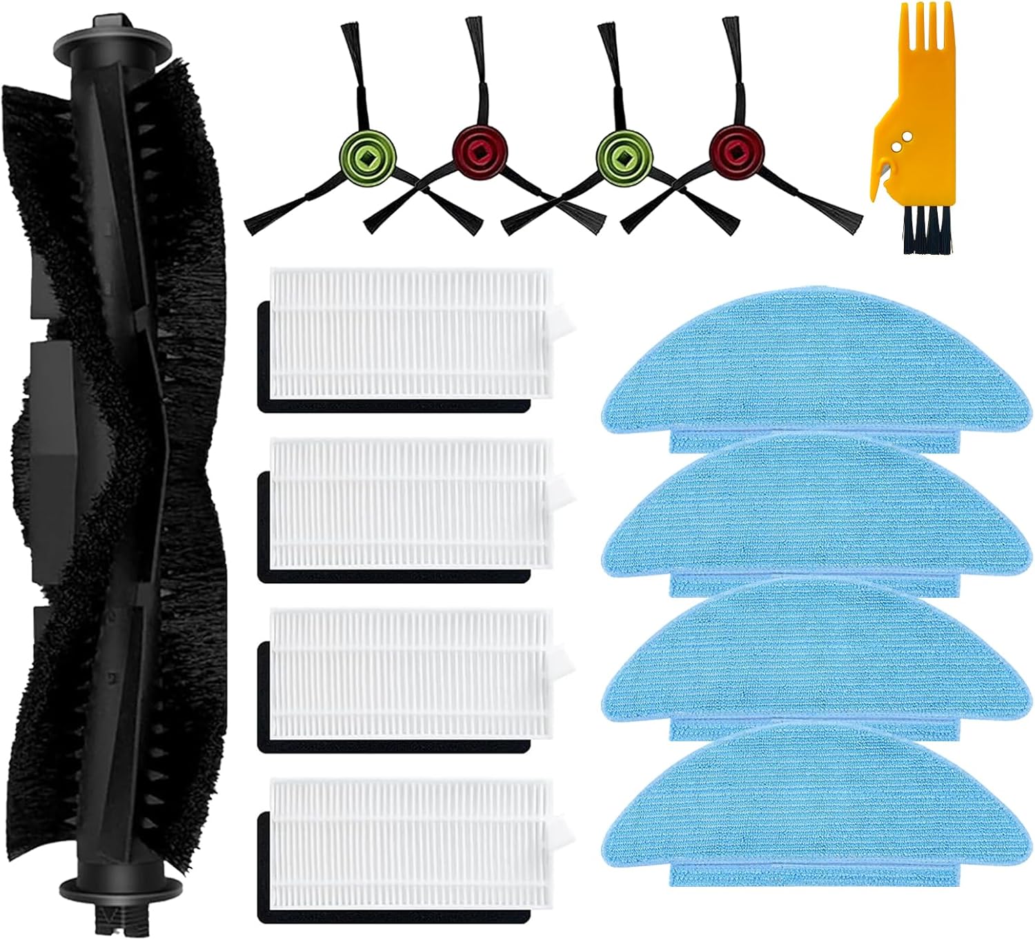 Moupaa 14 Pcs Accessories Kit for Lubluelu SL60D SG60 SL61, for Tikom L9000 L8000, for Laresar L6 Nex, for HONITURE Q6 SE Robot Vacuum Parts.