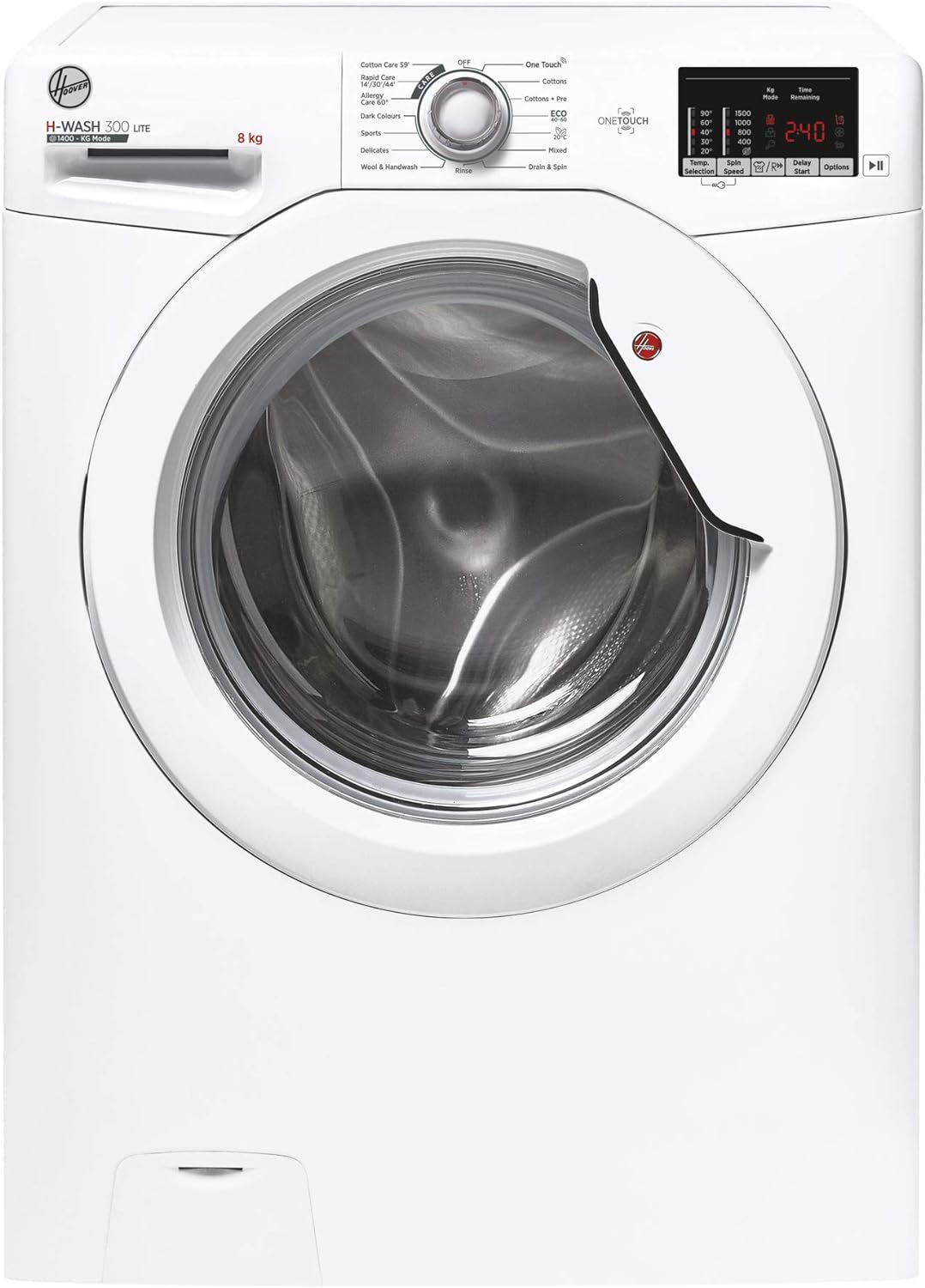 H3W 582DE 8KG 1500RPM Washing Machine (Black).