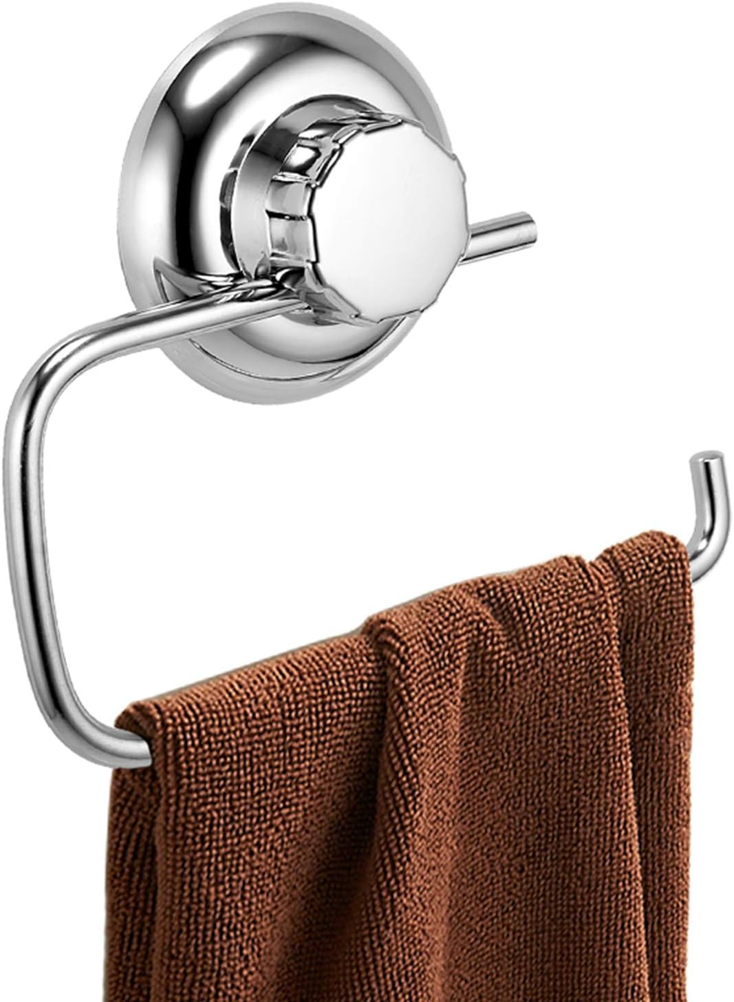 MaxHold No-Drilling/Suction Cup Toilet Paper Roll Holder - Vaccum System - Stainless Steel Never Rust - Towel Hanger for Bathroom & Kitchen.