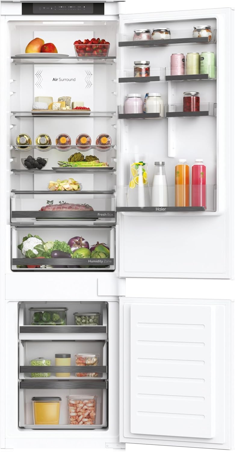 Haier HBW5519EK-1 Integrated Total No Frost Fridge Freezer 281L Total Capacity, 70:30 split, White, E Rated.