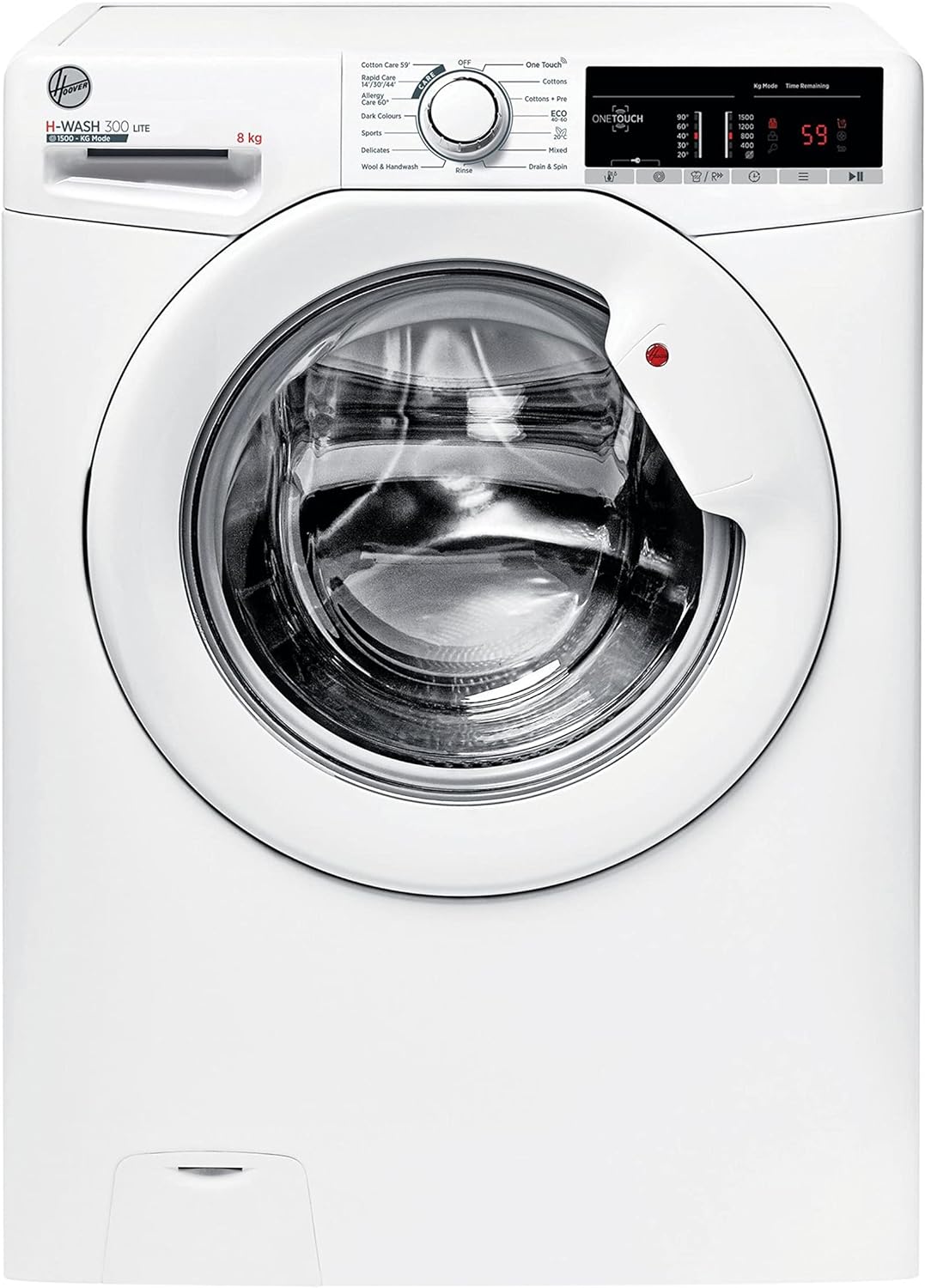 Hoover H3W58TE 8kg 1500 Spin Washing Machine - White - D Energy Rated.