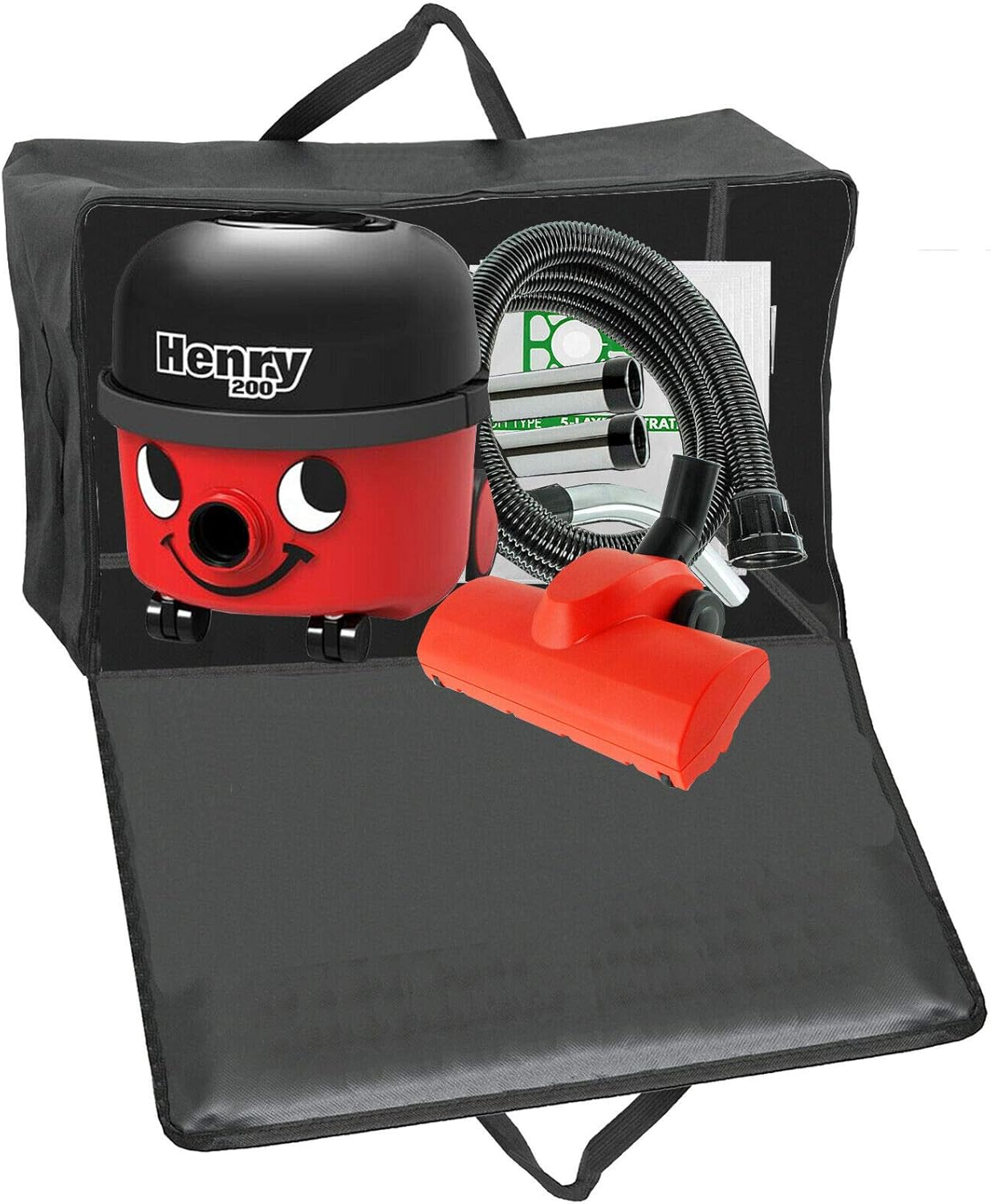 Spares2go Large Storage Bag Compatible with Numatic Henry Hetty Vacuum Cleaner Tools Parts Accessories (Black, 100L).