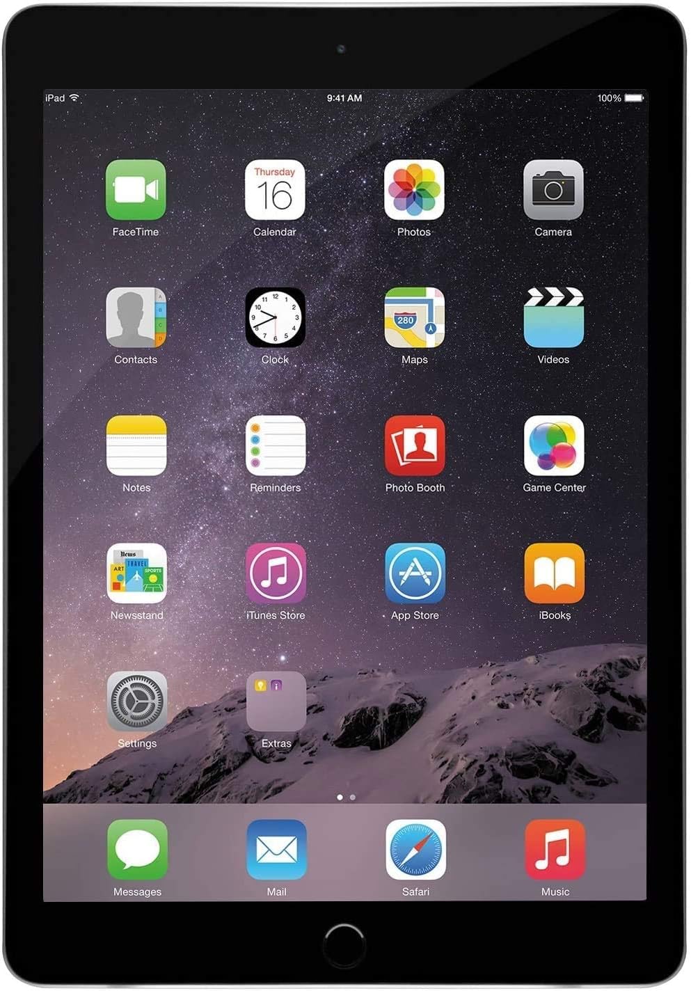 Apple iPad Air 2 16GB Wi-Fi - Space Grey (Renewed).