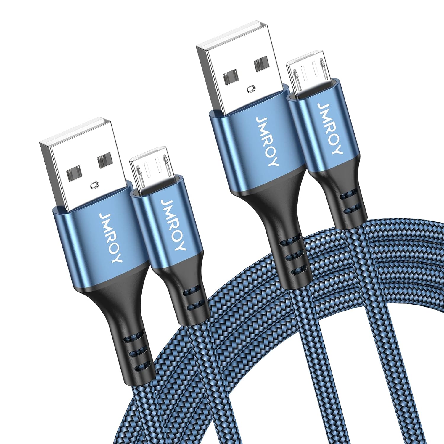 Micro USB Cable 2M 2PACK Android Charger Cable Fast Charging Cable Nylon Micro USB Charger cable for Samsung Galaxy S7 Edge S6 S5 J7 J5 J6 J3 A6 A10, Huawei Y6 Y7, Kindle, Xbox, PS4, Tablet.