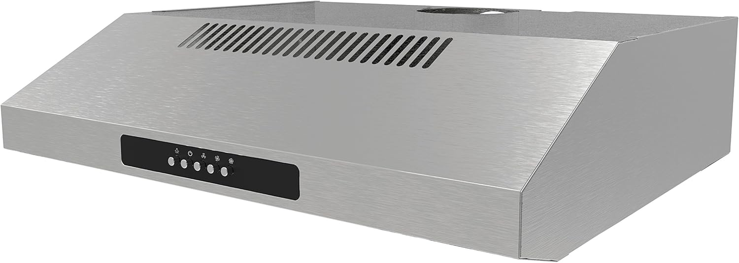 Statesman VH60SS Visor Cooker Hood, 2 Speed Settings, LED Light, Stainless Steel.