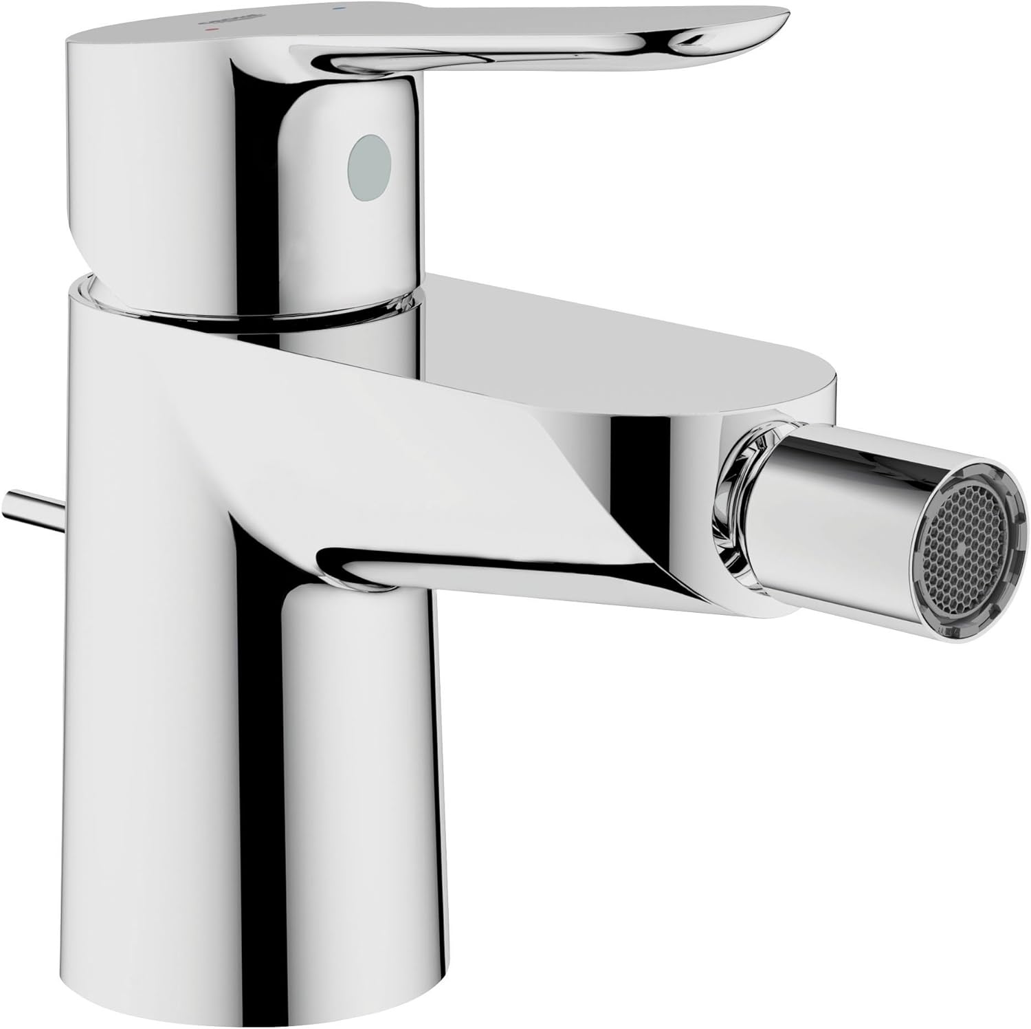 GROHE Start Edge – Single Lever Bidet Mixer Tap with Push-Open Pop-Up Waste Set (Metal Lever, Water Saving Mousseur 5.7 l/min, 28 mm Ceramic Cartridge, Tails 3/8 Inch), Size 125 mm, Chrome, 23345000         Import  Single ASIN  Import  Multiple ASIN    ×P.