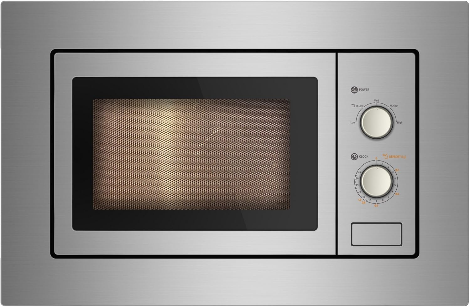 Cookology IM17LSS Built-in Microwave in Stainless Steel | Integrated Frame Trim Kit.