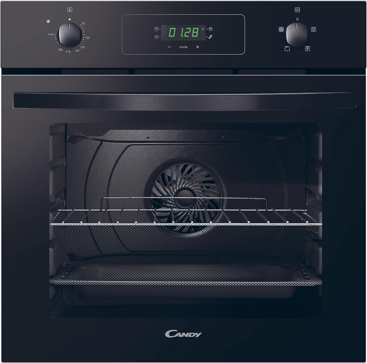 Candy Idea FIDCN615/1 Built In Electric Single Oven - Black - A+ Rated.