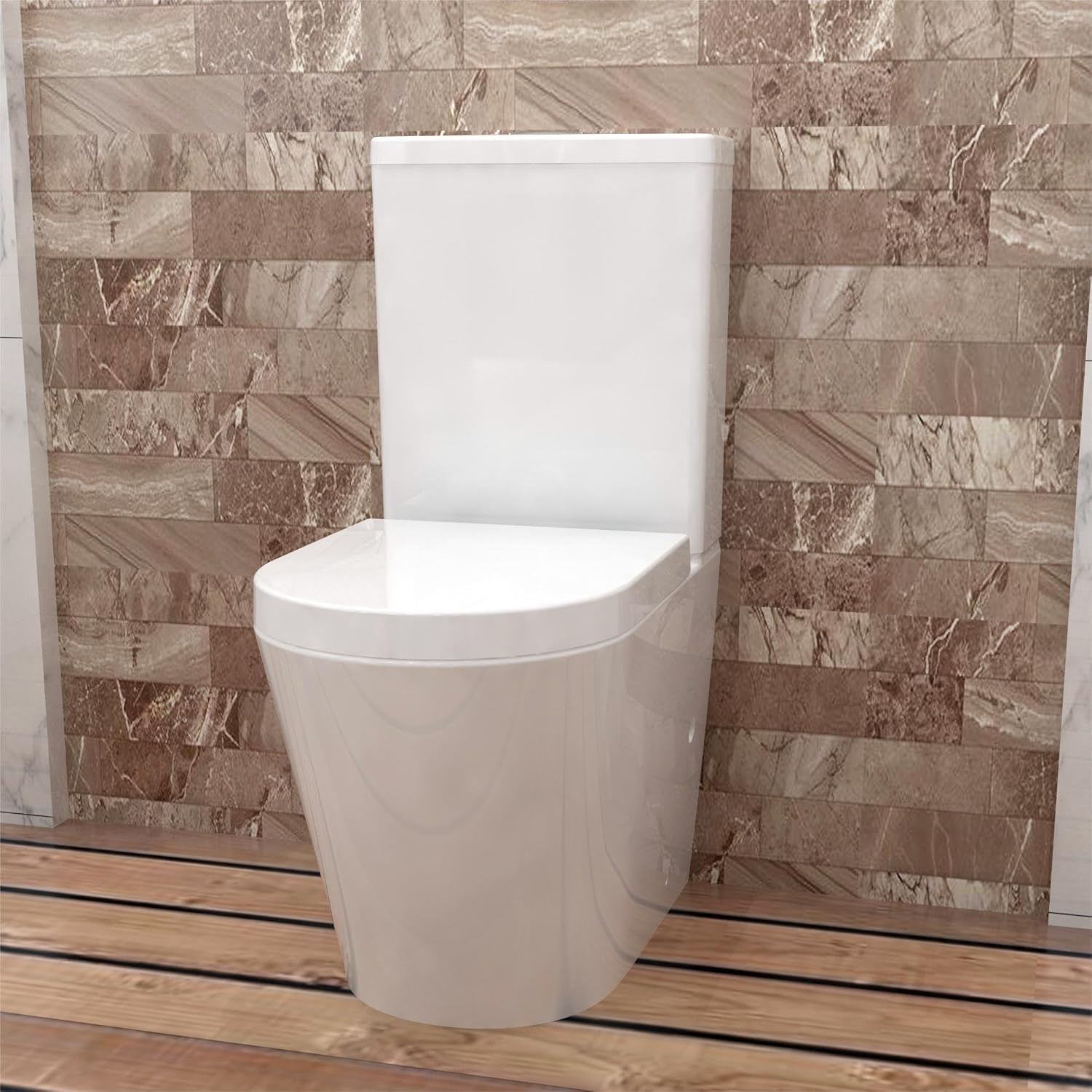 Huibathroom Traditional Victorian Style Toilet Ceramic Close Coupled with Soft Close Seat Cistern Bathroom WC….