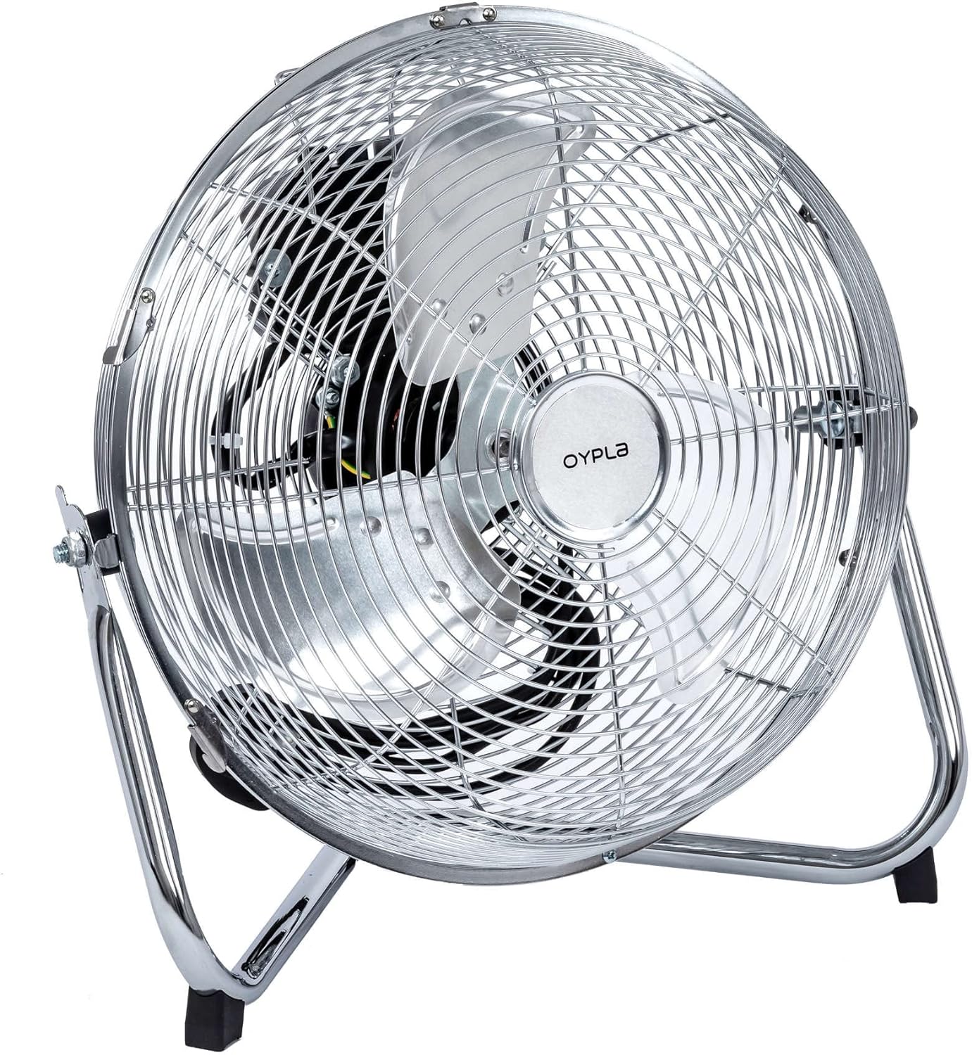 Oypla Electrical 12" Inch Chrome 3 Speed Floor Standing Gym Fan Hydroponic.