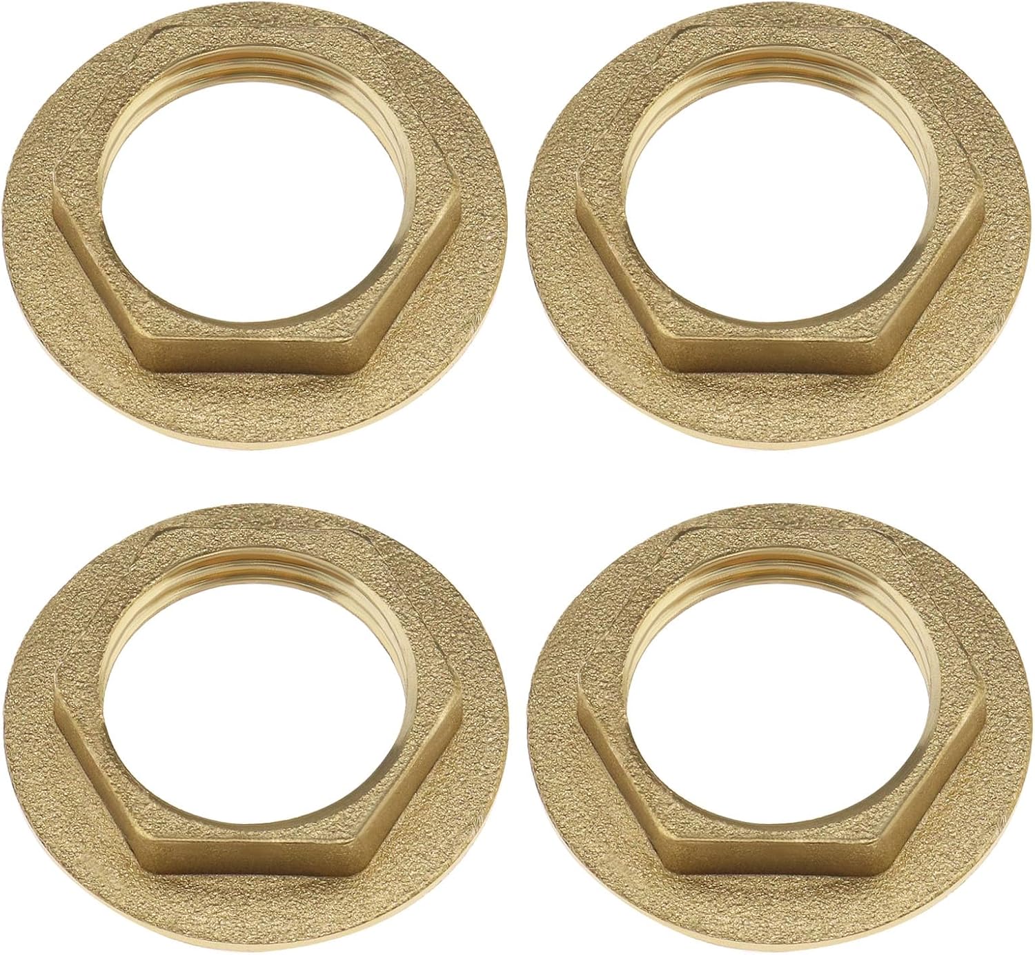 The Lord of the Tools 4PCS 1/2 Inch BSP Flanged Back Nut Brass Tap Plumbing Fitting Nut for Bathroom Basin Taps Plumbing Fittings Accessories Hardware.