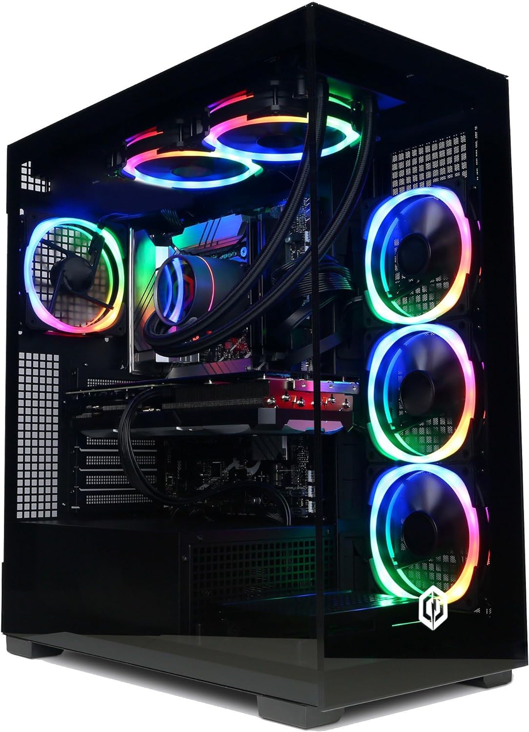 CYBERPOWERPC Luxe Gaming PC - Intel Core i9-12900KF, Nvidia RTX 4080 Super 16GB, 32GB RAM, 1TB NVMe SSD, 750W 80+ PSU, Wi-Fi, Liquid Cooling, Windows 11, Prism RGB.