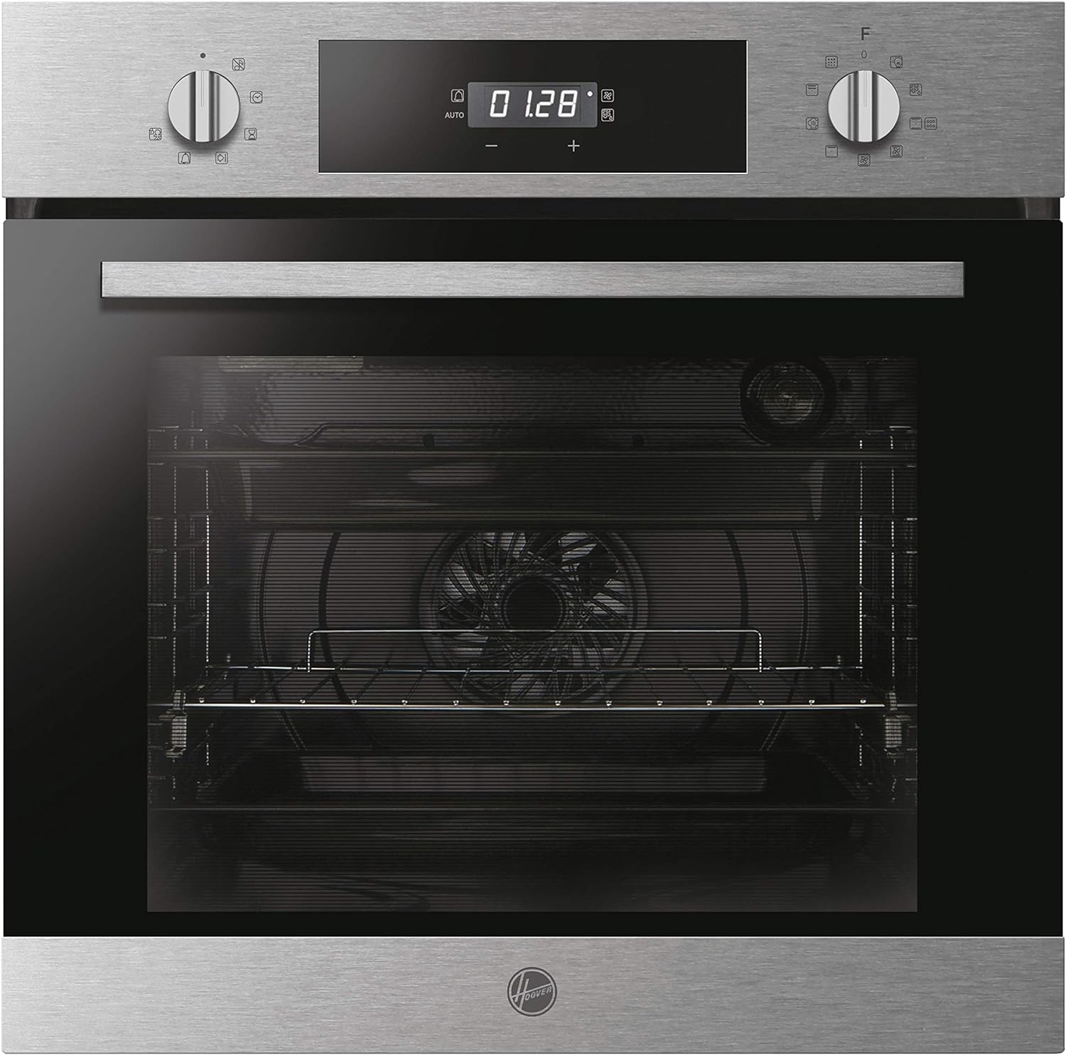 Hoover H-Oven 300 HOC3BF5558IN Built-In Electric Single Oven, Pyrolytic Self Cleaning, Stainless Steel 60cm.