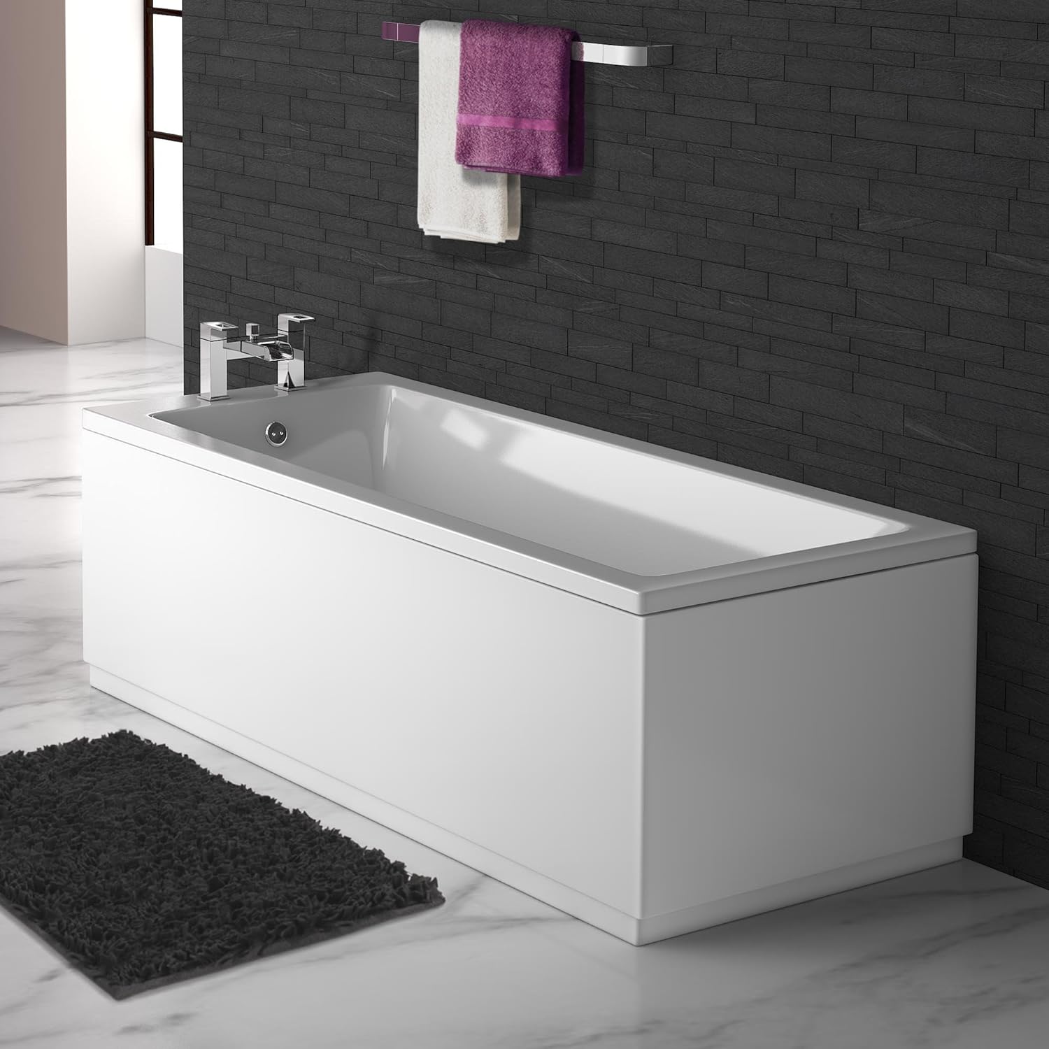 IBathUK Bathroom White Gloss Bath Single Ended Straight Sqaure Acrylic Bathtub with Adjustable Feet - 1700 x 700mm         Import  Single ASIN  Import  Multiple ASIN    ×Product customization        General   Description   Gallery   Reviews Variations Add.