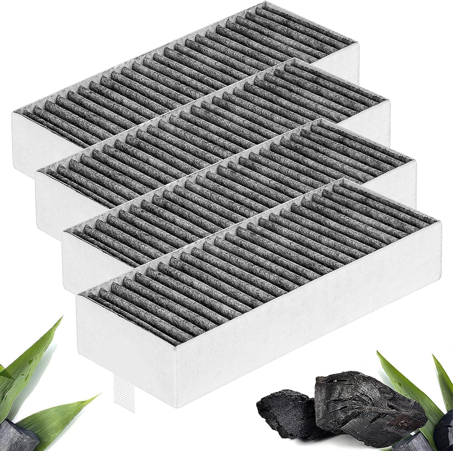 MeYuxg Pack of 4 Activated Carbon Filters for Cooker Hood, Recirculation Replacement Filter Accessories for Bosch Siemens 17004796 Bosch HEZ9VRUD0, YYJGLW-4.