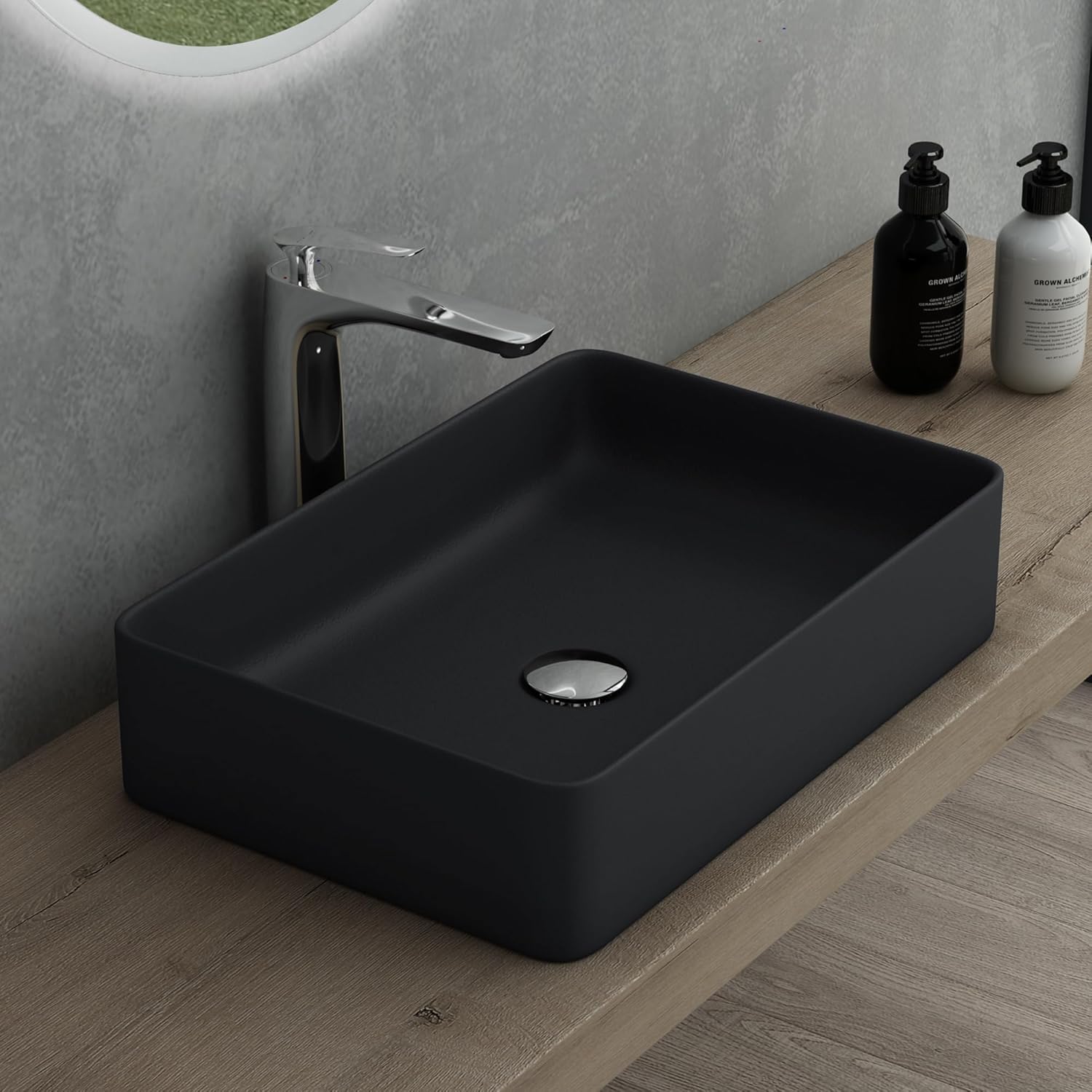 Mai & Mai Countertop Basin Made of Ceramic with Nano-Coating WDH: 50x35x11cm White Sink Brussels105.