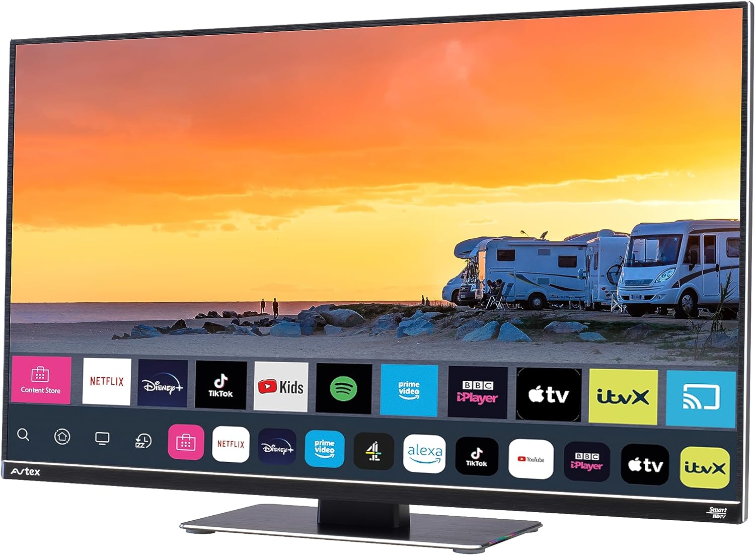 Avtex W195TS-U 19.5" Full HD Smart TV - 12v 24v 240v Super Slim LED Wifi Bluetooth Connected Television Full HD built-in Freesat Satellite Decoder.