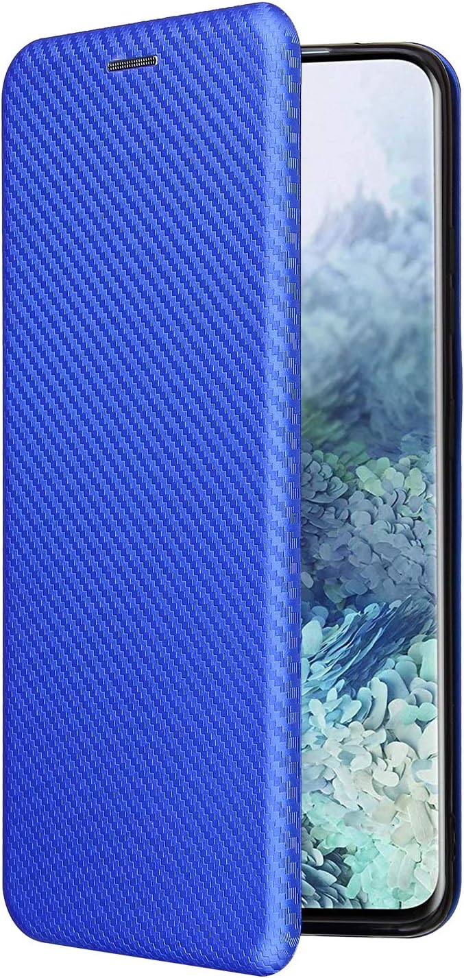 Wallet Case for Fairphone 5 Carbon Case, Fairphone 5 has Kickstand function, Carbon fiber Phone Case Compatible with Fairphone 5-Blue