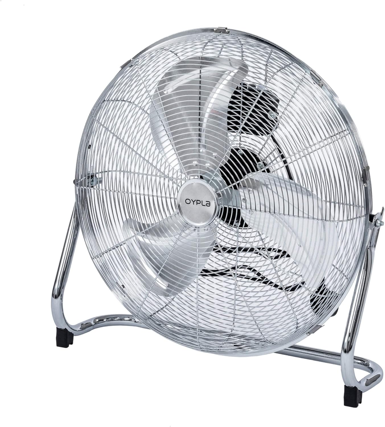 Oypla Electrical 20" Inch 50cm Chrome 3 Speed Floor Standing Gym Fan Hydroponic.