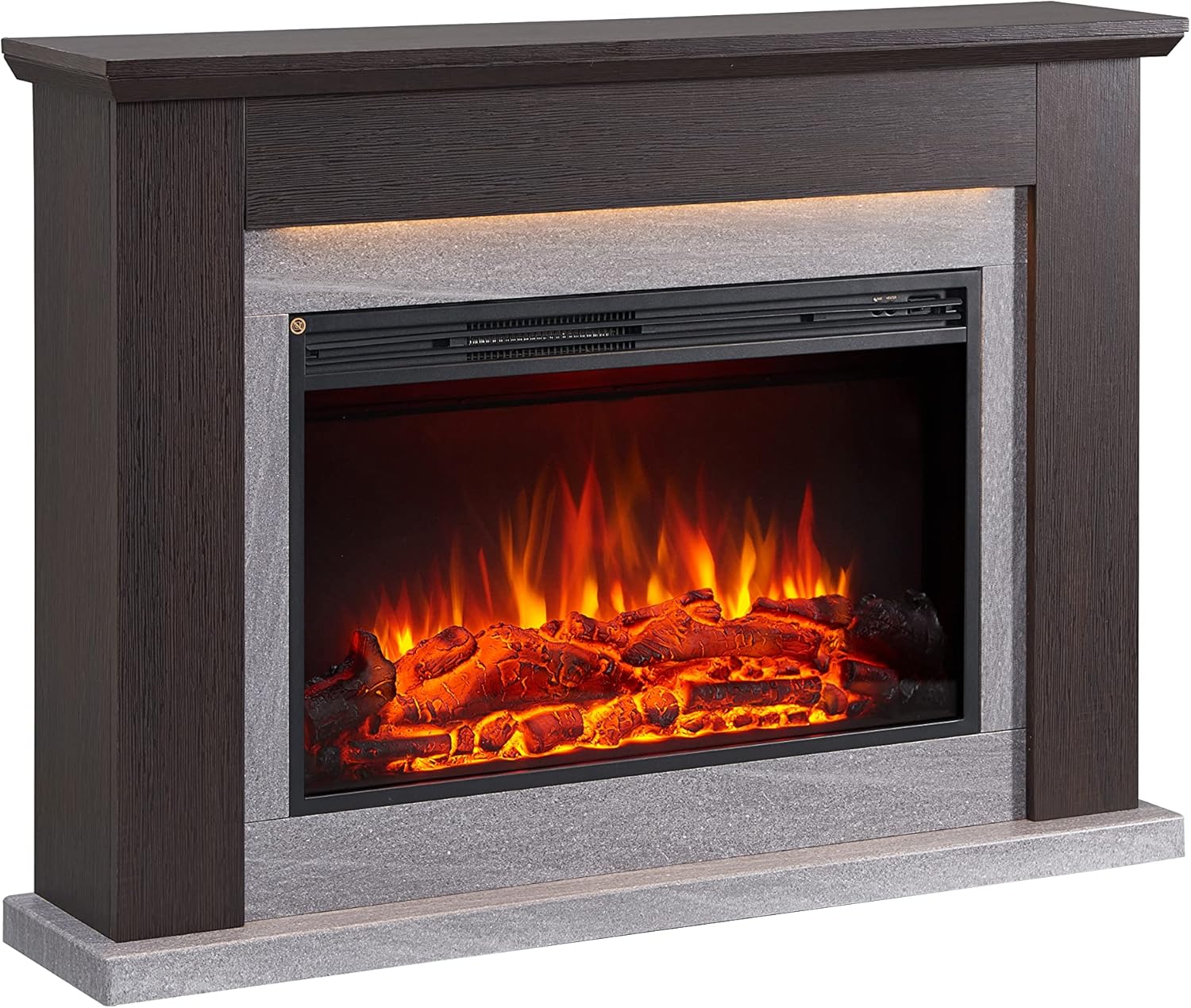 FLAMME Ingleton Fireplace with 48" surround with 2kW Fireplace Heater Natural Oak Multiple Colours Available.