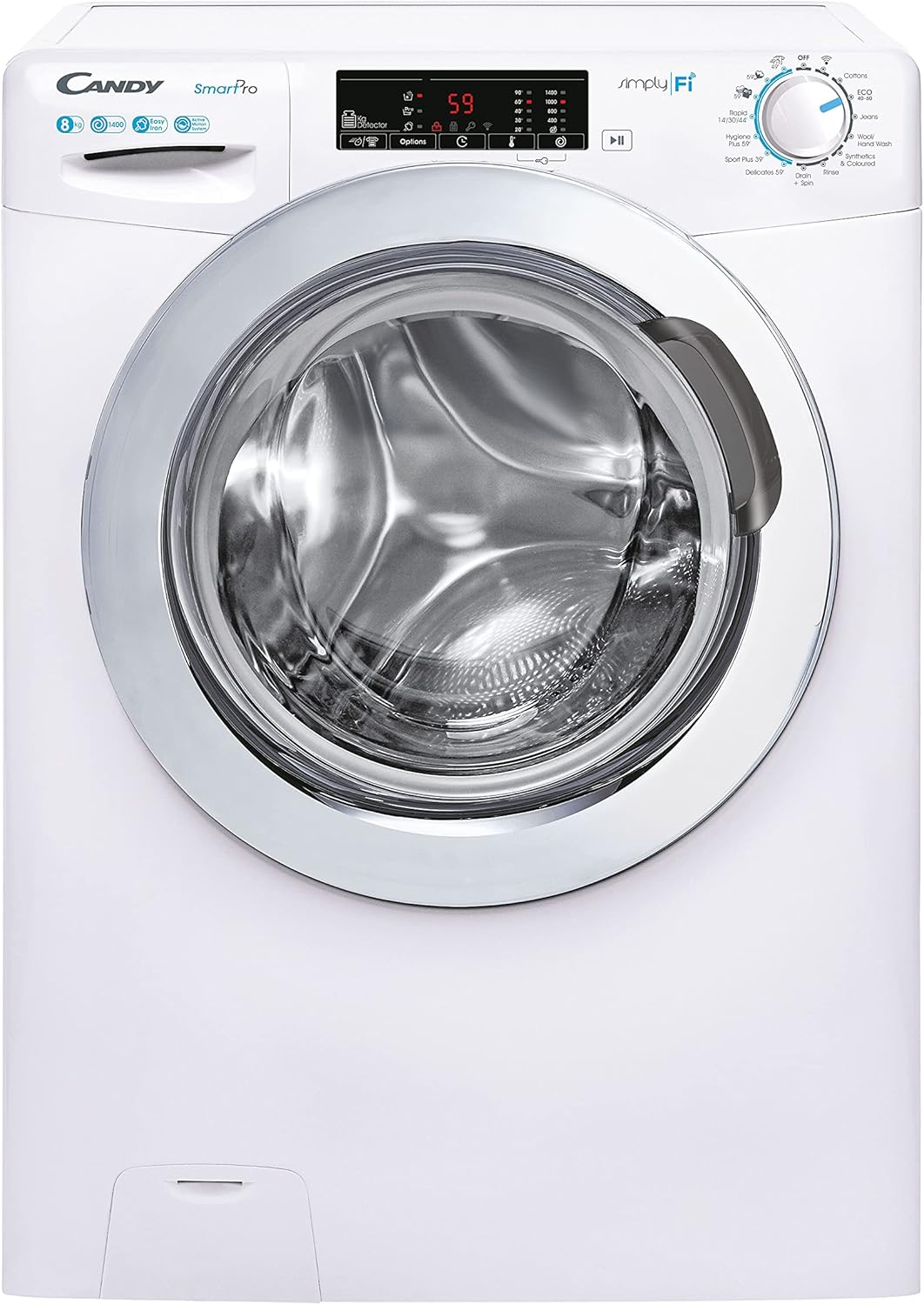 Candy Smart Pro CSO1483TWCE Freestanding Washing Machine, WiFi Connected, 8 kg Load, 1400 rpm, White.