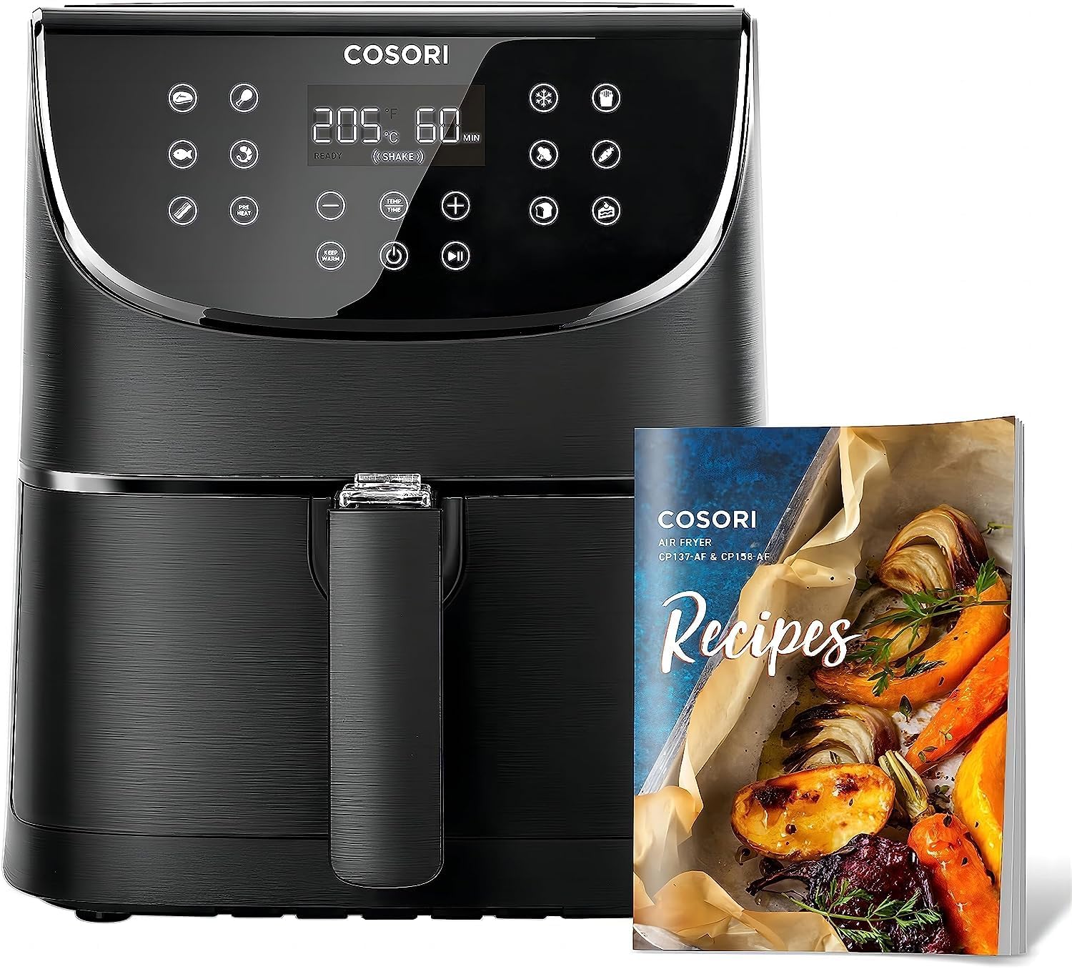 COSORI Air Fryer 5.5L Capacity,Oil Free, Energy and Time Saver with 11 Presets with 100 Recipes Cookbook, Non-Stick, Dishwasher Safe Basket,1700-Watt, CP158-AF.