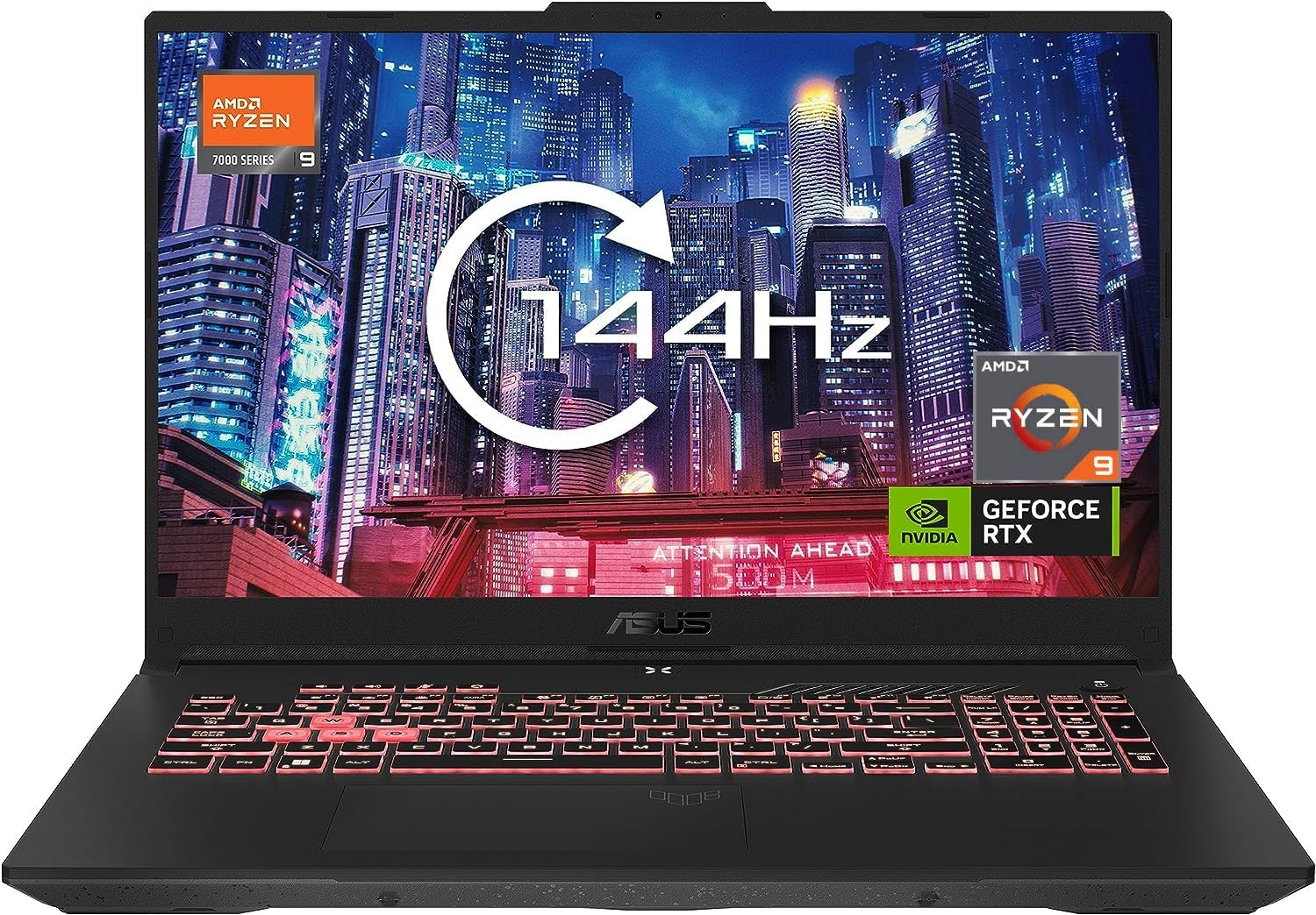 ASUS TUF A17 FA707XI 17.3” Full HD 144Hz Gaming Laptop (AMD Ryzen 9-7940HS, NVIDIA GeForce RTX 4070, 16GB RAM, 512GB SSD, Windows 11, 90Whrs Battery).