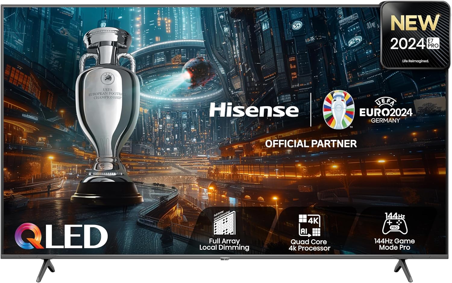 Hisense 50 Inch QLED Smart TV 50E77KQTUK - Quantum Dot Colour, 60Hz VRR, Dolby Vision, Bluetooth&HDMI, Share to TV, and Youtube, Freeview Play, Netflix and Disney+ (2023 New Model)         Import  Single ASIN  Import  Multiple ASIN    ×Product customizati.