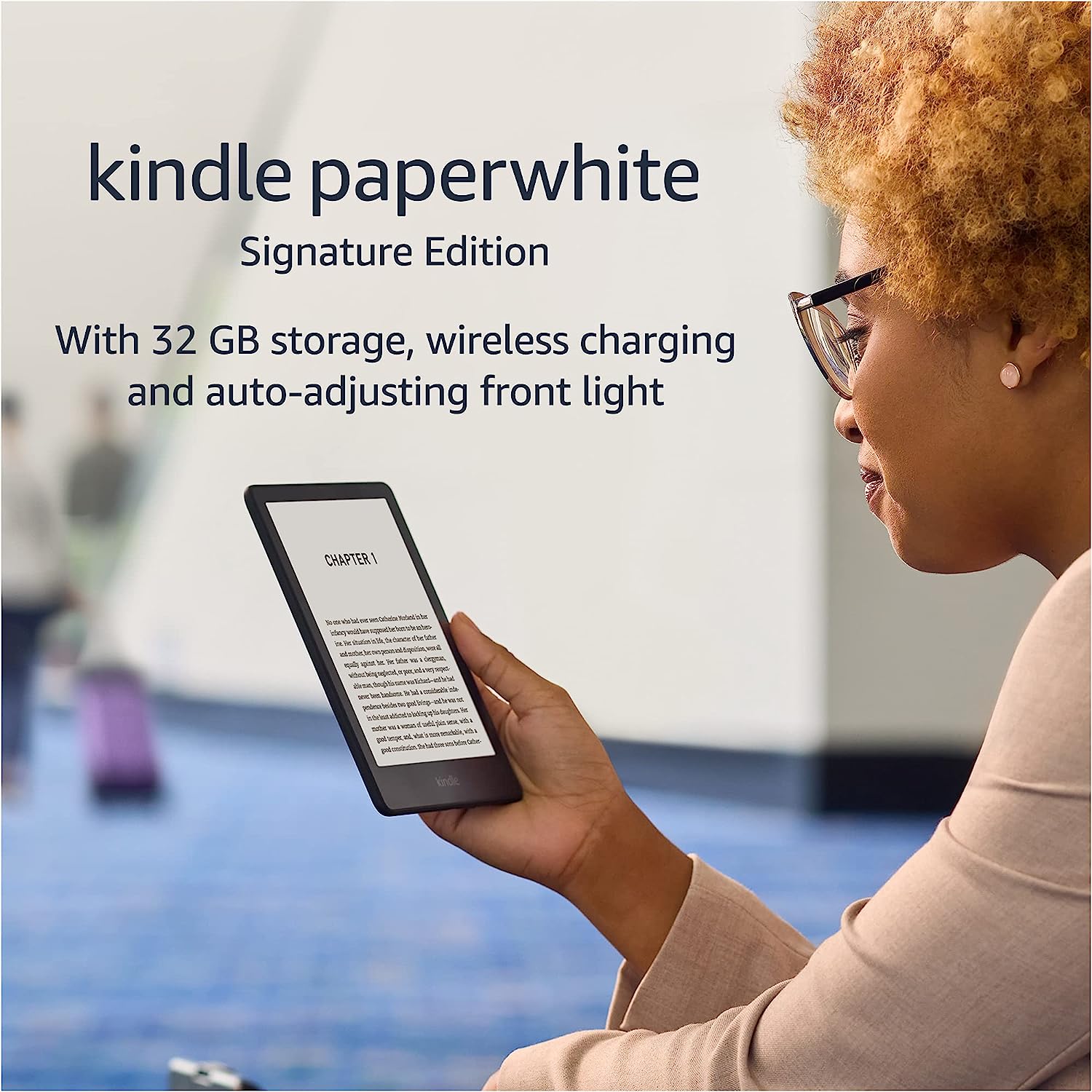 Certified Refurbished Kindle Paperwhite Signature Edition | 32 GB with a 6.8" display, wireless charging and auto-adjusting front light | Without ads | Denim.