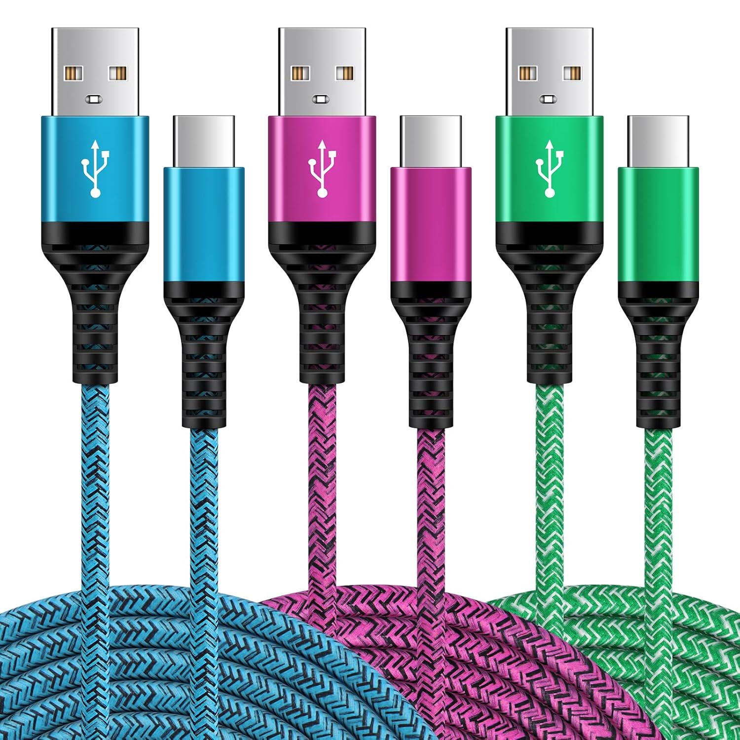 USB C Fast Charger Cable, [3Pack 3FT/0.9M]Type C Samsung Charger Cable, USB C Cable Lead Fast Charging for Samsung Galaxy S24 S23 S22 S21 S20 S10 A12 A13 A145G A22 A33 A50 A52, Huawei P40 P30 P20 Lite.