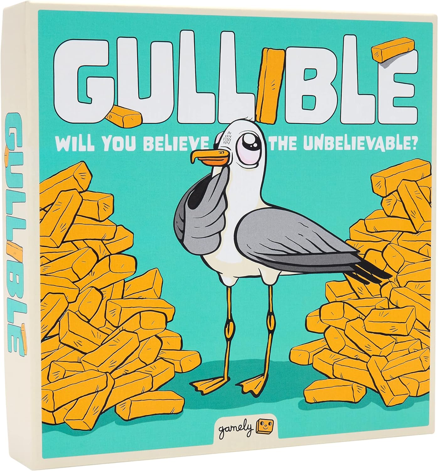 Gullible: The hilarious team game of creativity, bluffing and astonishing facts. Will you fool your family and friends or believe the unbelievable?.