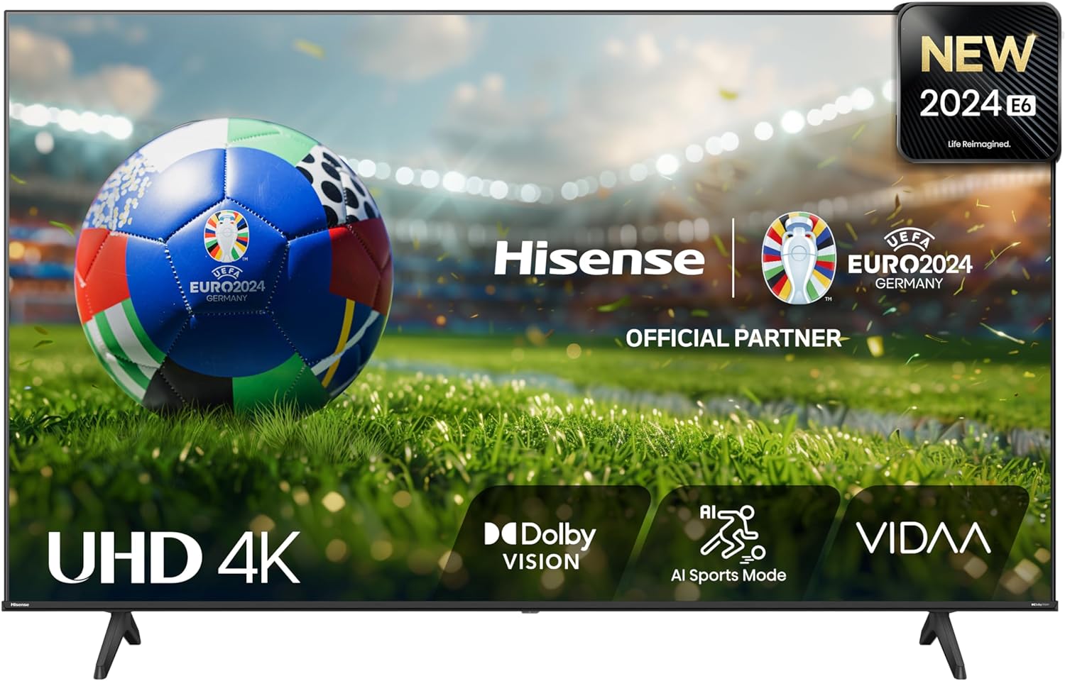 Hisense 65 Inch 4K Smart TV 65E6NTUK - Dolby Vision, Game Mode PLUS with 60Hz VRR ALLM, Smooth Motion, AI Sports Mode, Vidaa OS with Freely, Youtube, Netflix and Disney+ & Now TV (2024 Model)         Import  Single ASIN  Import  Multiple ASIN    ×Product.